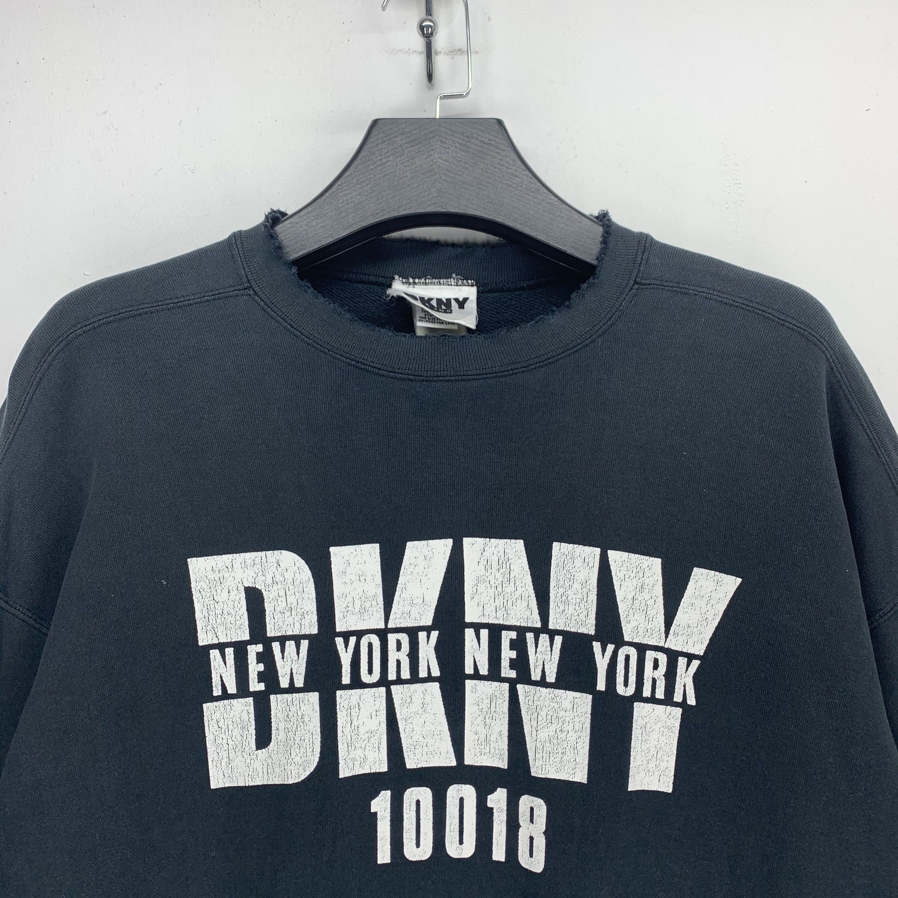 DKNY Trashed DKNY Jeans Made in USA Big Logo Sweatshirt #2898-93 Size US L / EU 52-54 / 3 - 2 Thumbnail