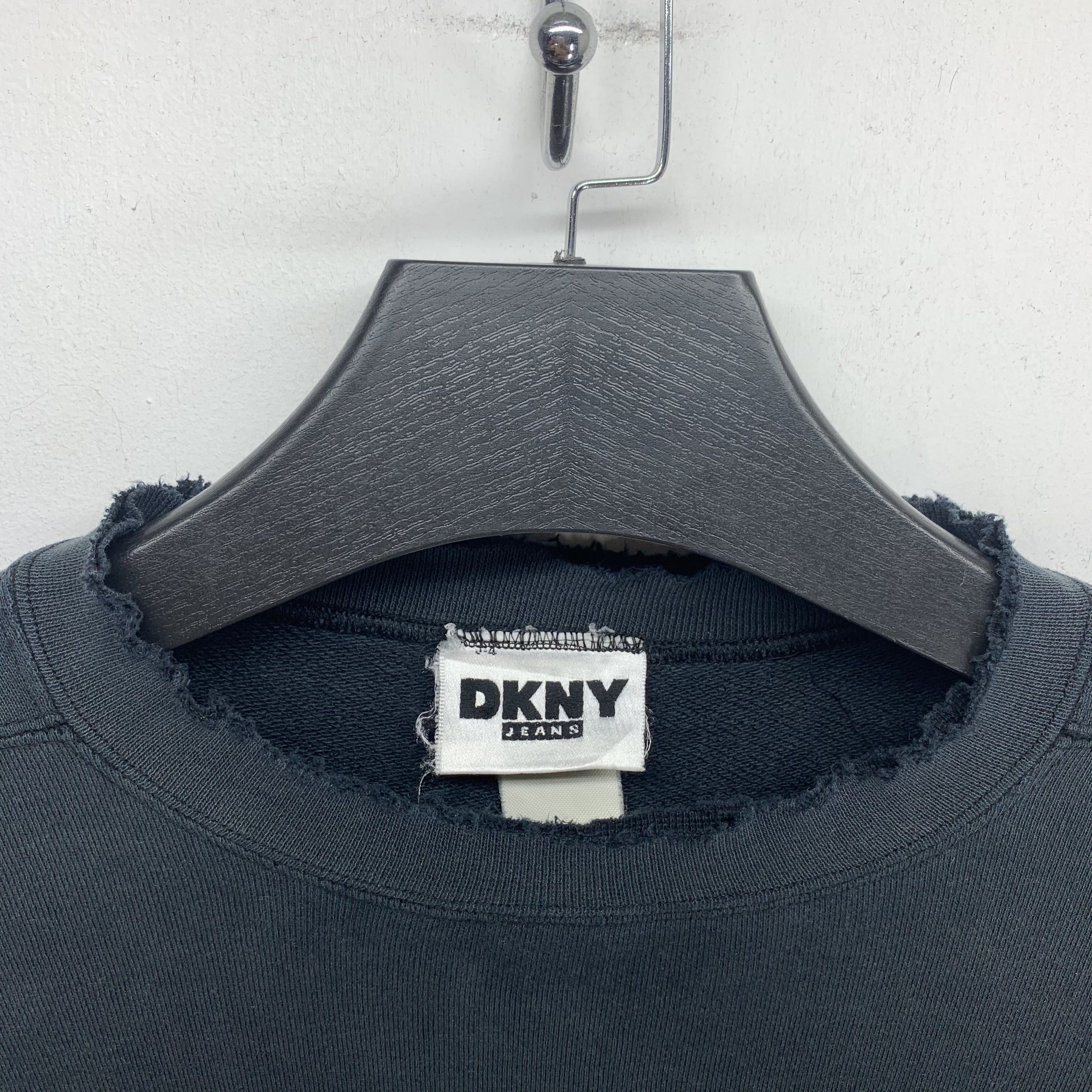DKNY Trashed DKNY Jeans Made in USA Big Logo Sweatshirt #2898-93 Size US L / EU 52-54 / 3 - 3 Thumbnail