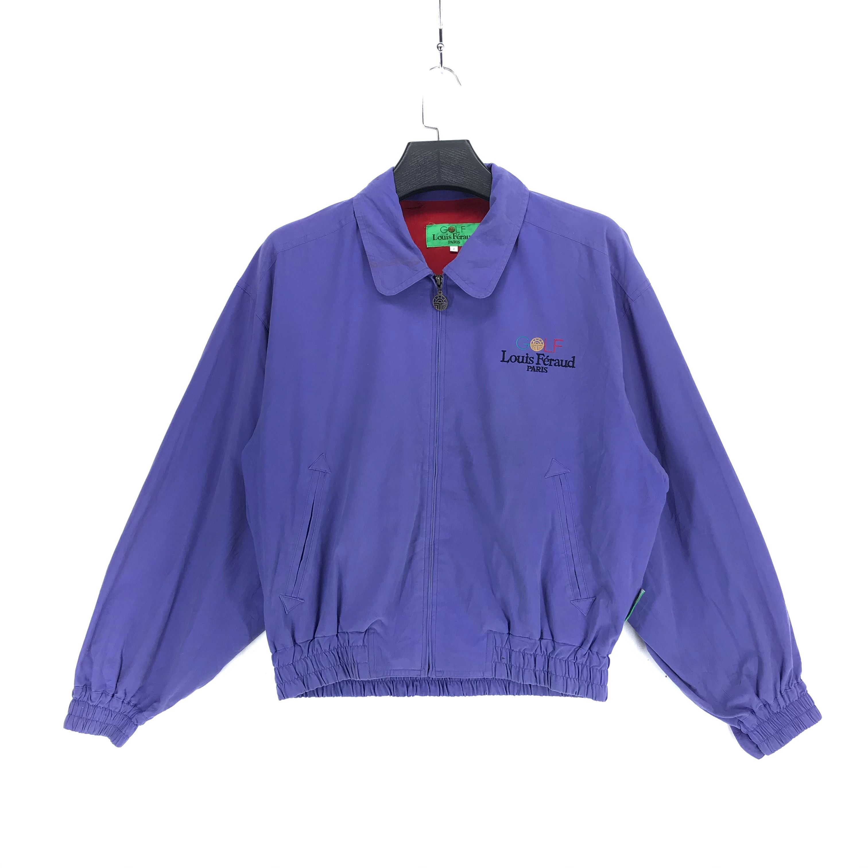 image of Golf Louis Feraud Paris Collar Zipper Jacket 2480-95 in Purple, Men's (Size Small)