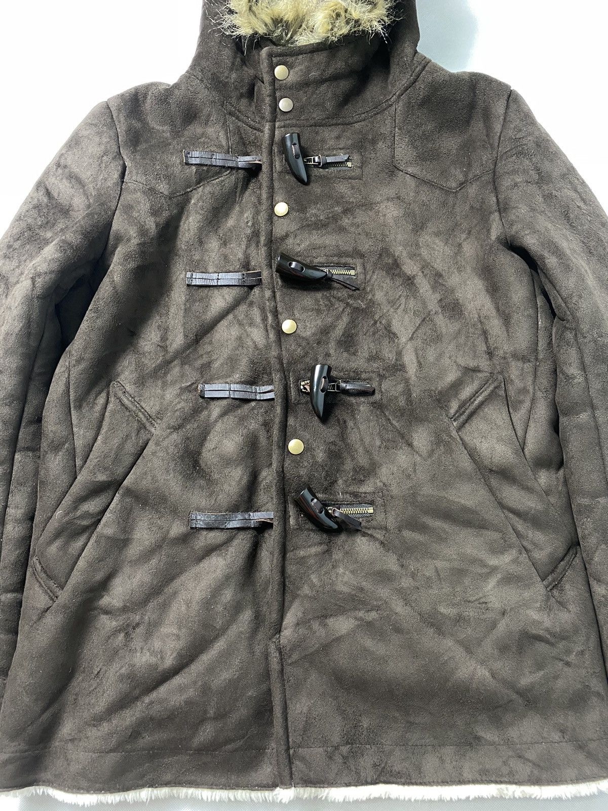 If Six Was Nine × Japanese Brand × Le Grande Bleu (L.G.B.) Semantic Design Sherpa Coat Jacket Nice Design Size US S / EU 44-46 / 1 - 2 Thumbnail