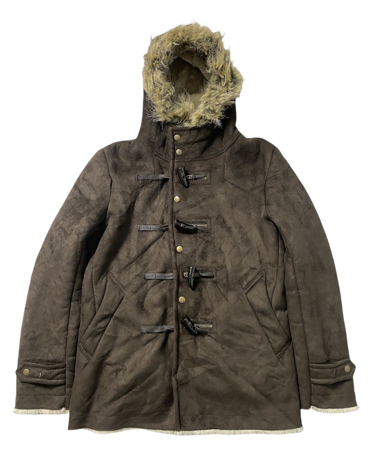 If Six Was Nine × Japanese Brand × Le Grande Bleu (L.G.B.) Semantic Design Sherpa Coat Jacket Nice Design Size US S / EU 44-46 / 1 - 1 Thumbnail