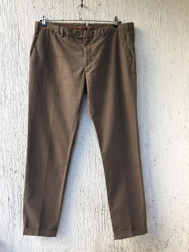 image of Loro Piana Brown Cotton Twill Pant in Beige, Men's (Size 40)