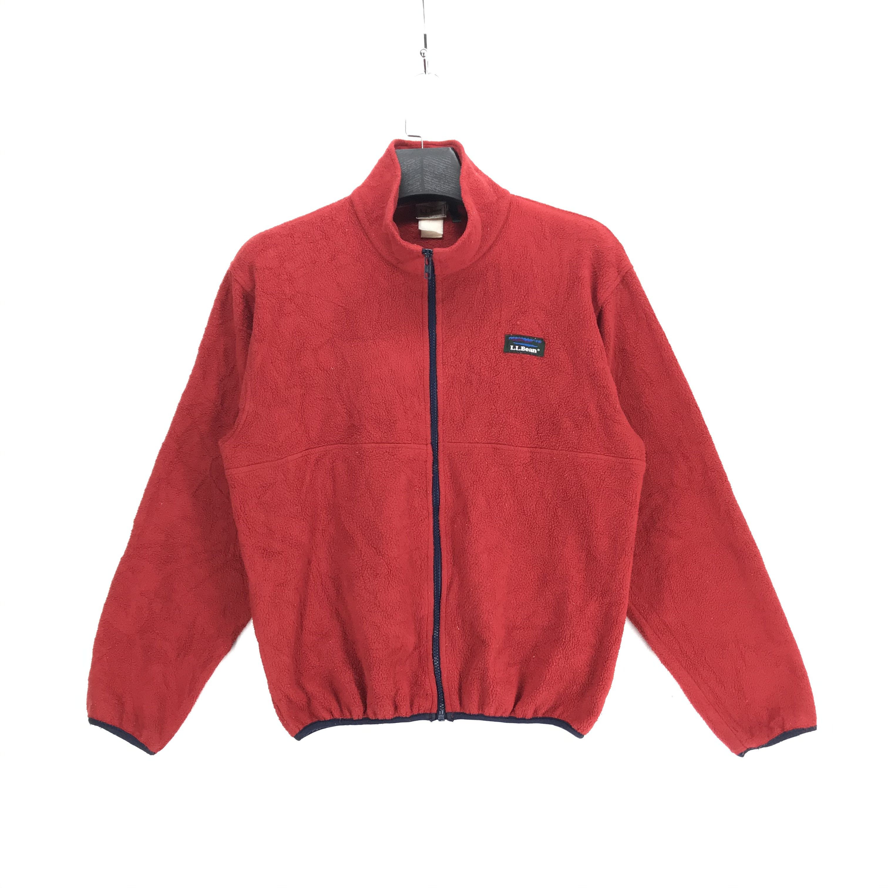 L.L. Bean Vintage LL Bean Zipper Red Fleece #2486-95 Size US S / EU 44-46 / 1 - 1 Thumbnail