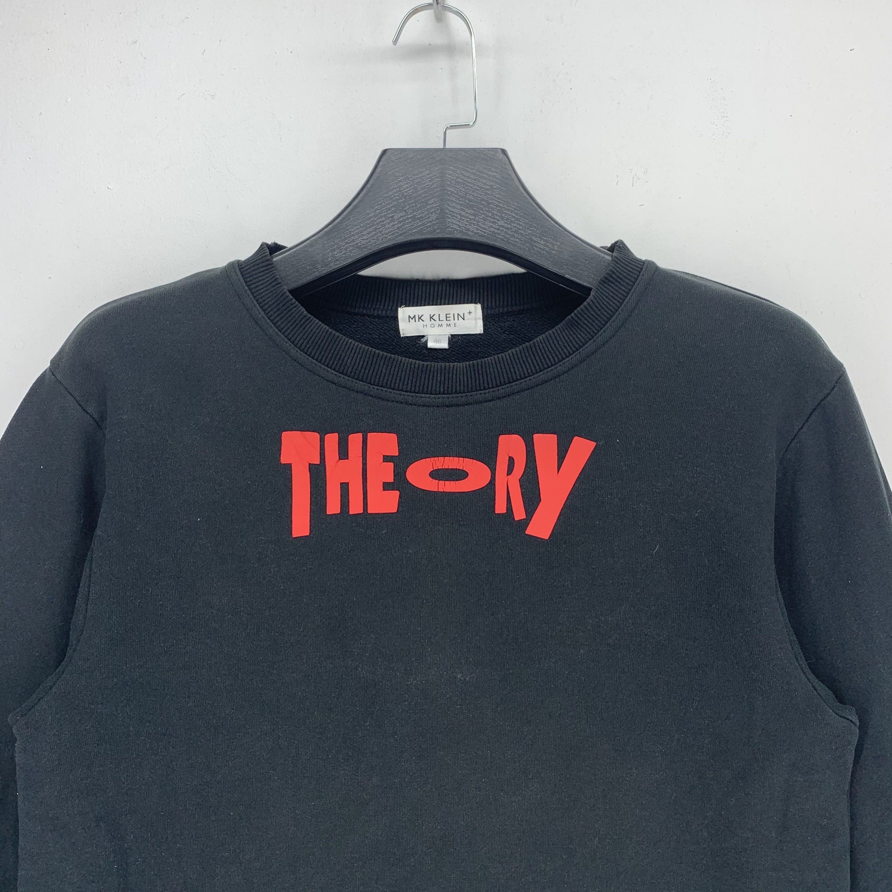 Japanese Brand MK Klein Homme Theory Big Logo Sweatshirt #2894-93 Size US S / EU 44-46 / 1 - 2 Thumbnail