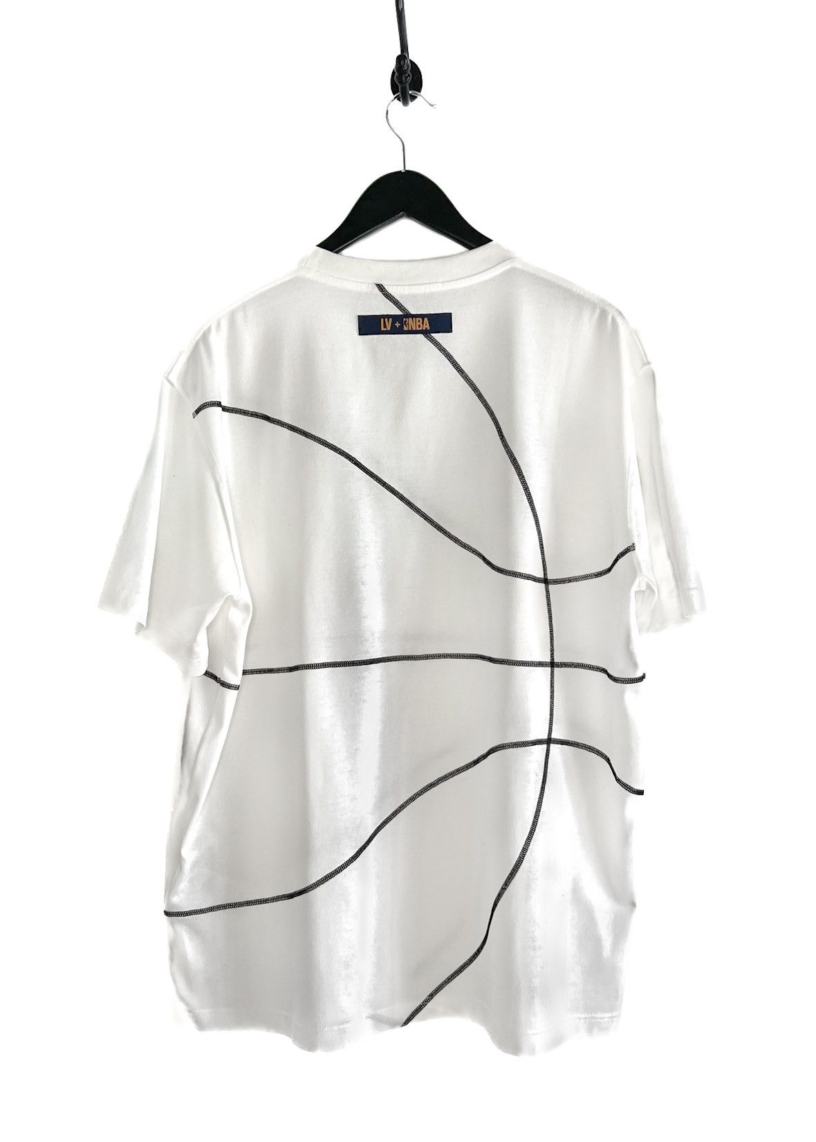 Louis Vuitton × NBA Louis Vuitton NBA Basketball Embroidered White T-shirt Size US XL / EU 56 / 4 - 2 Thumbnail