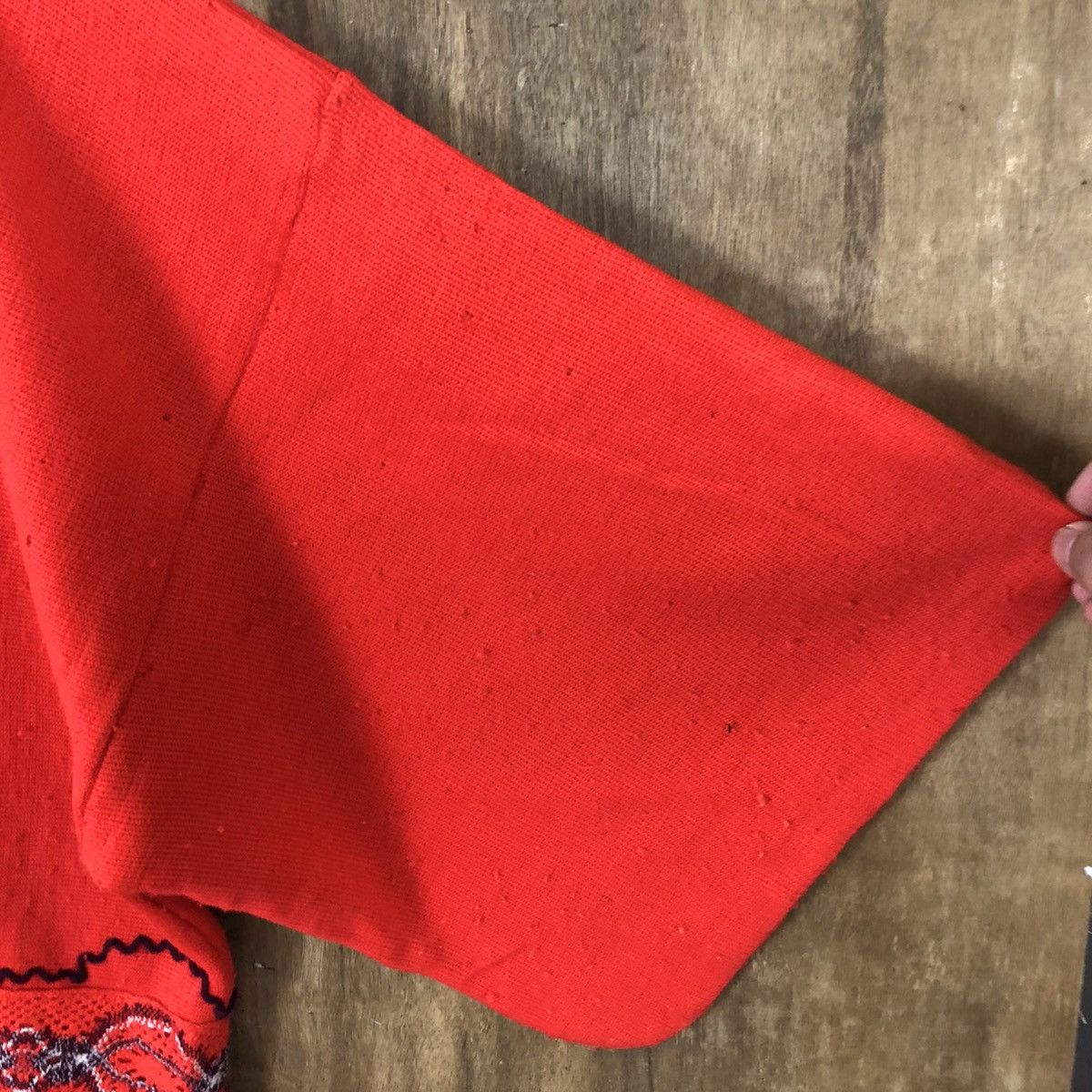Aran Isles Knitwear × Japanese Brand Japanese Traditional Orange Kimono Cardigan Knitwear #003 Size US M / EU 48-50 / 2 - 5 Thumbnail