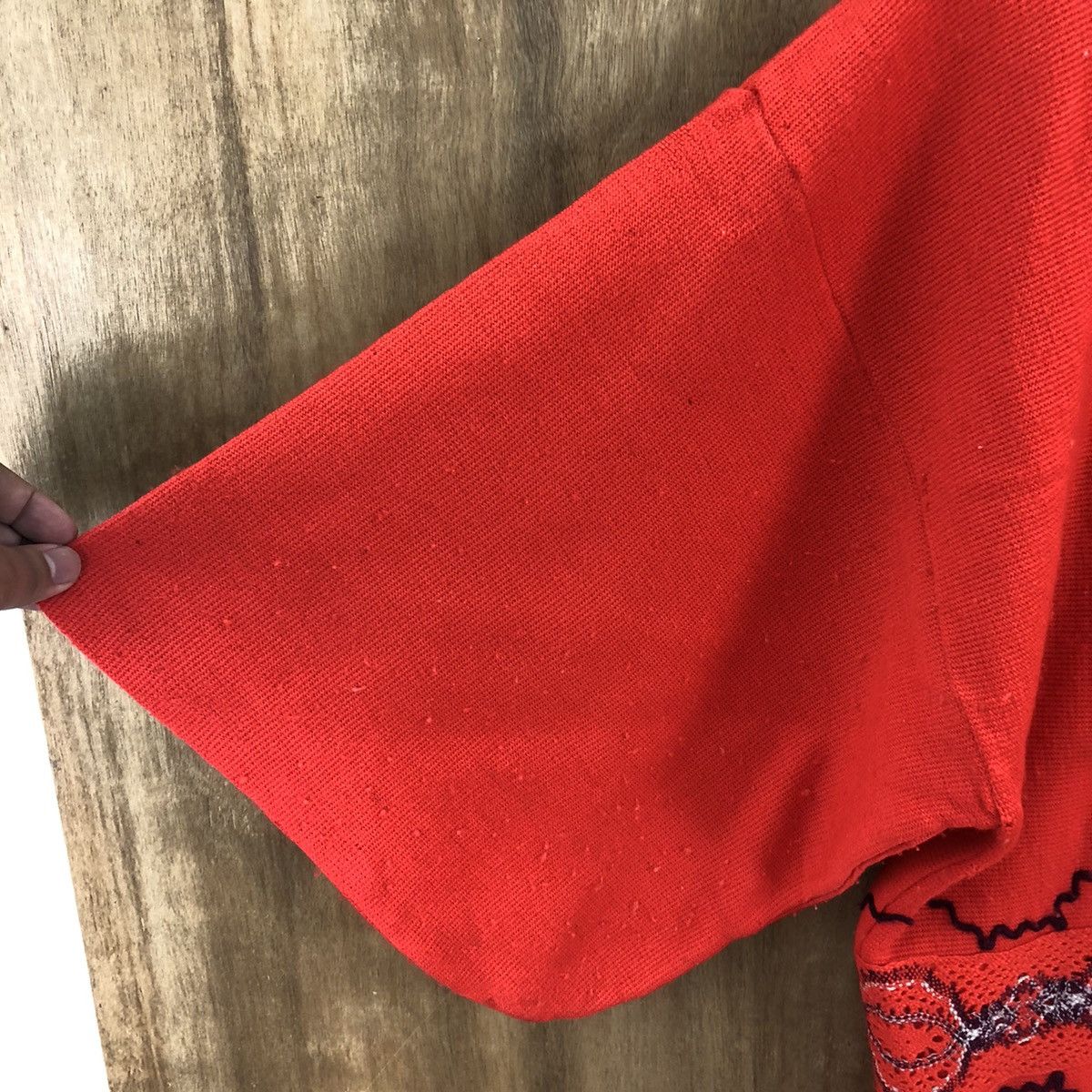 Aran Isles Knitwear × Japanese Brand Japanese Traditional Orange Kimono Cardigan Knitwear #003 Size US M / EU 48-50 / 2 - 4 Thumbnail