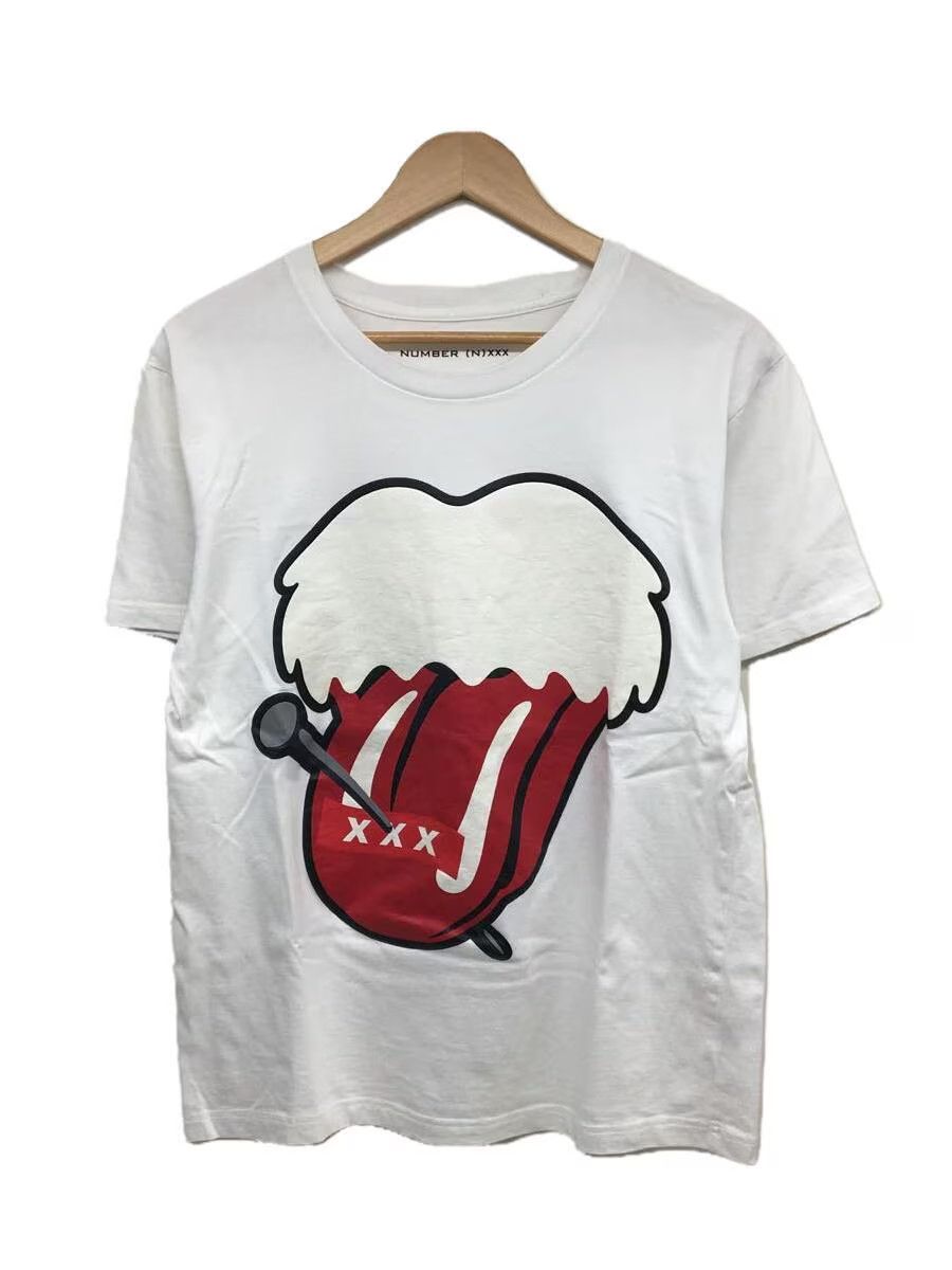 image of Number N Ine God Selection Xxx Rolling Stone Tee in White, Men's (Size Small)