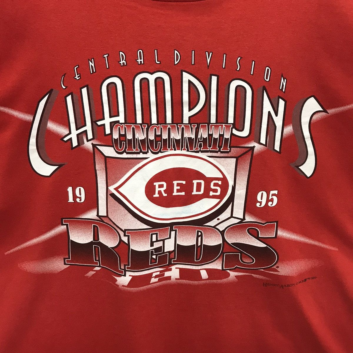 MLB × Vintage *Rare!! Vintage MLB Cincinnati Red 1995 Tee Size US XL / EU 56 / 4 - 4 Thumbnail