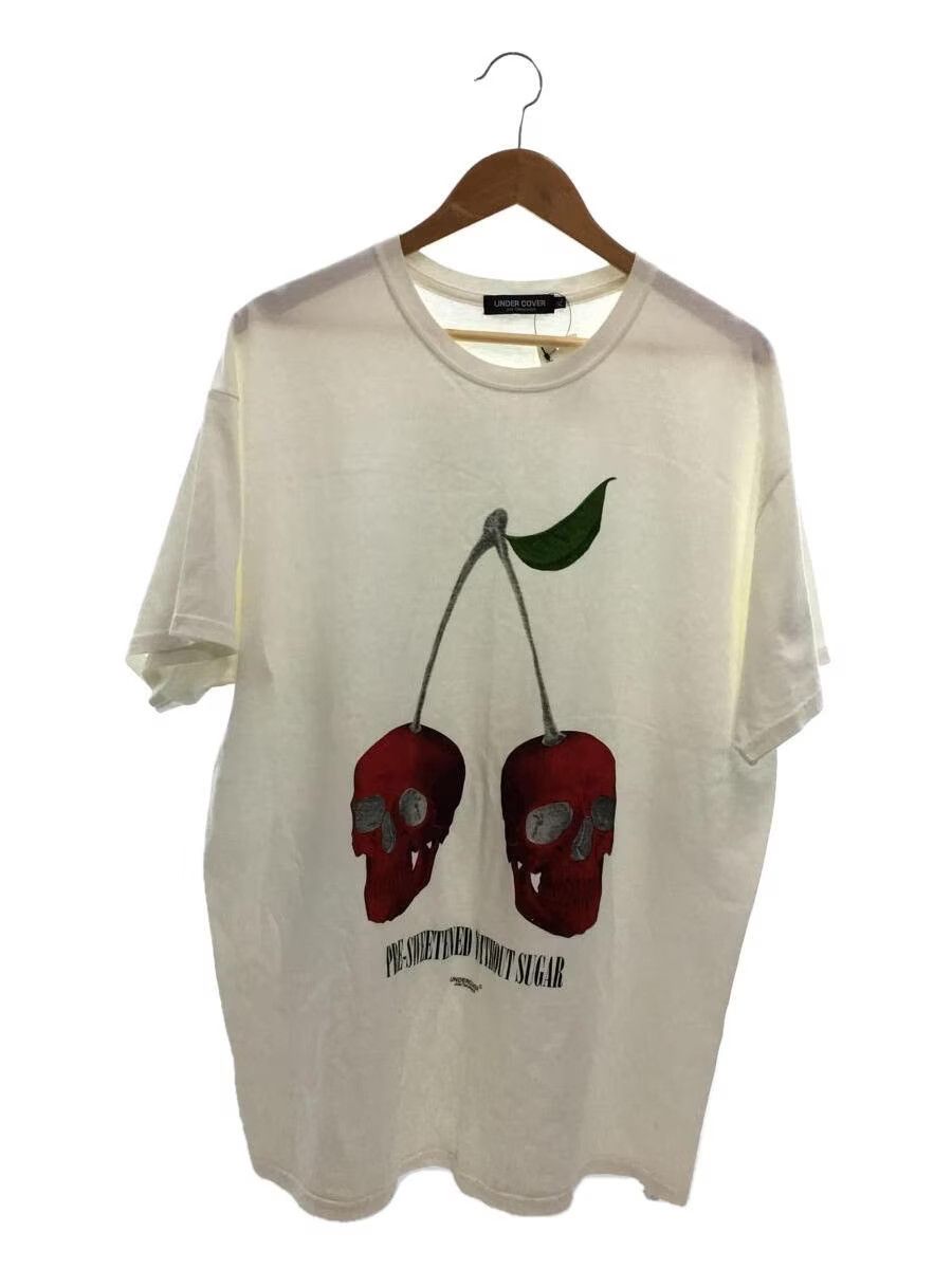 image of Undercover Ss15 Skull Cherry Tee in White, Men's (Size XL)