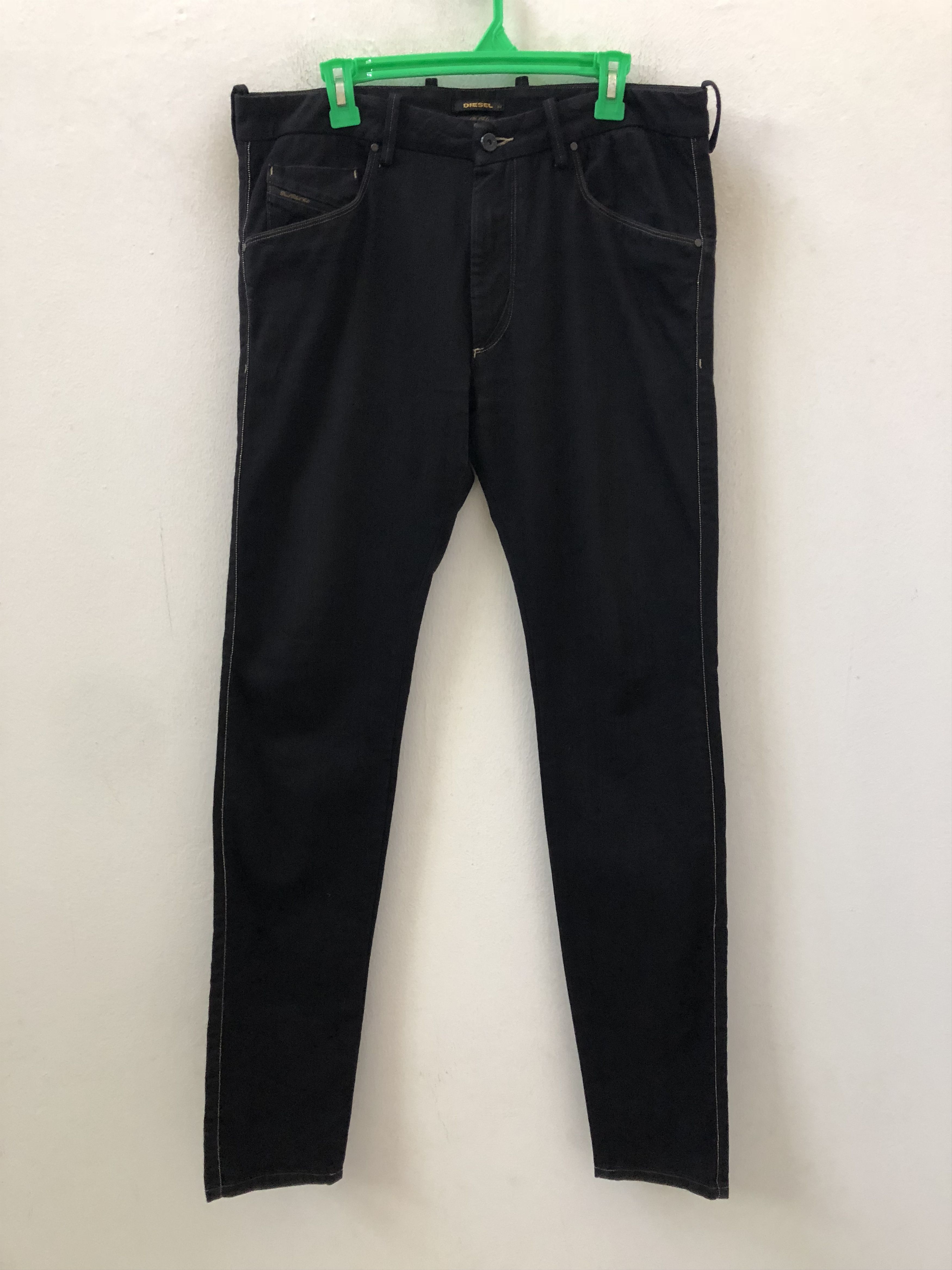 Diesel Black Gold Diesel Black Gold Made in Tunisia Skinny Black Denim Jeans Size US 33 - 3 Thumbnail