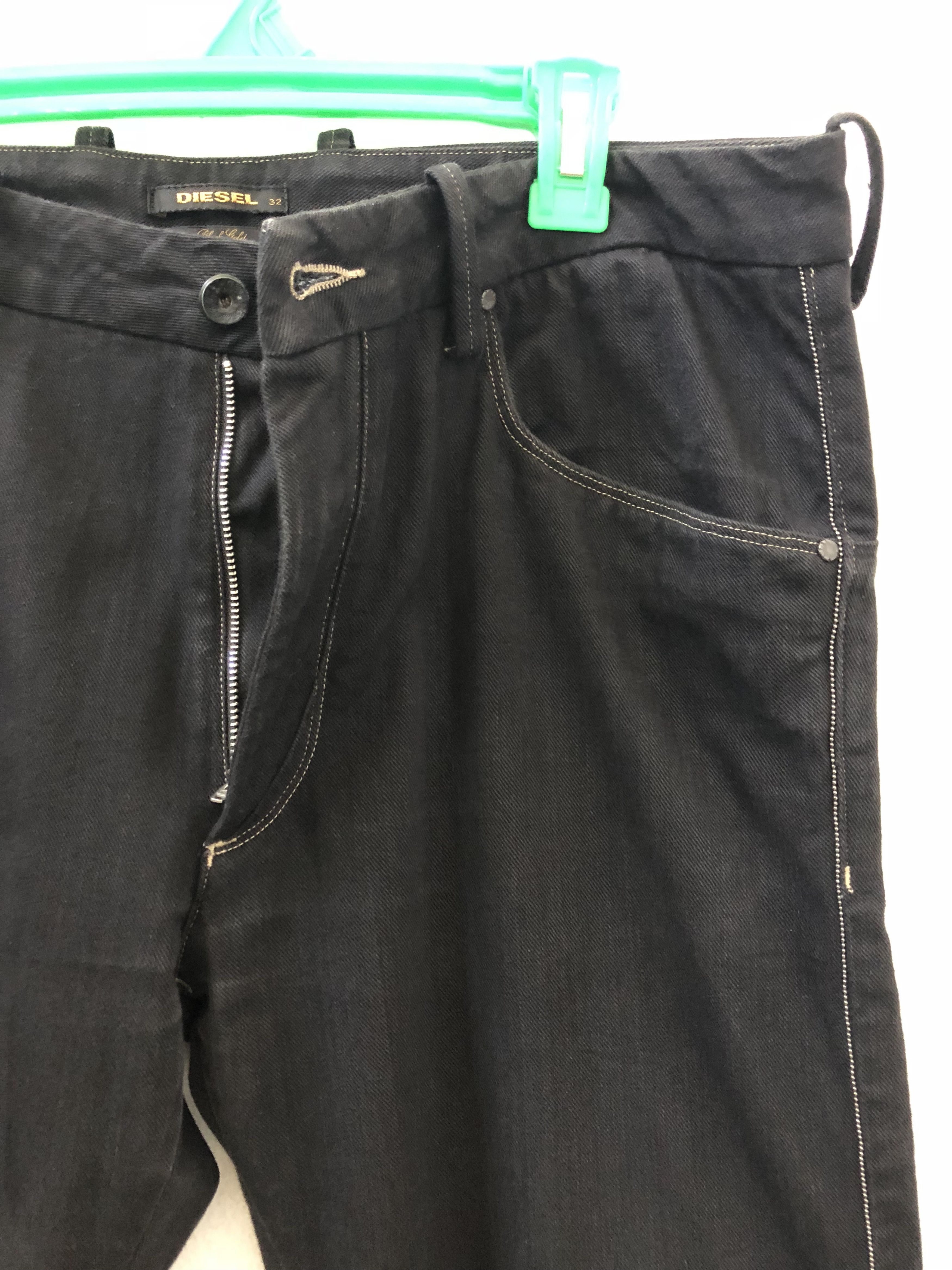 Diesel Black Gold Diesel Black Gold Made in Tunisia Skinny Black Denim Jeans Size US 33 - 6 Thumbnail