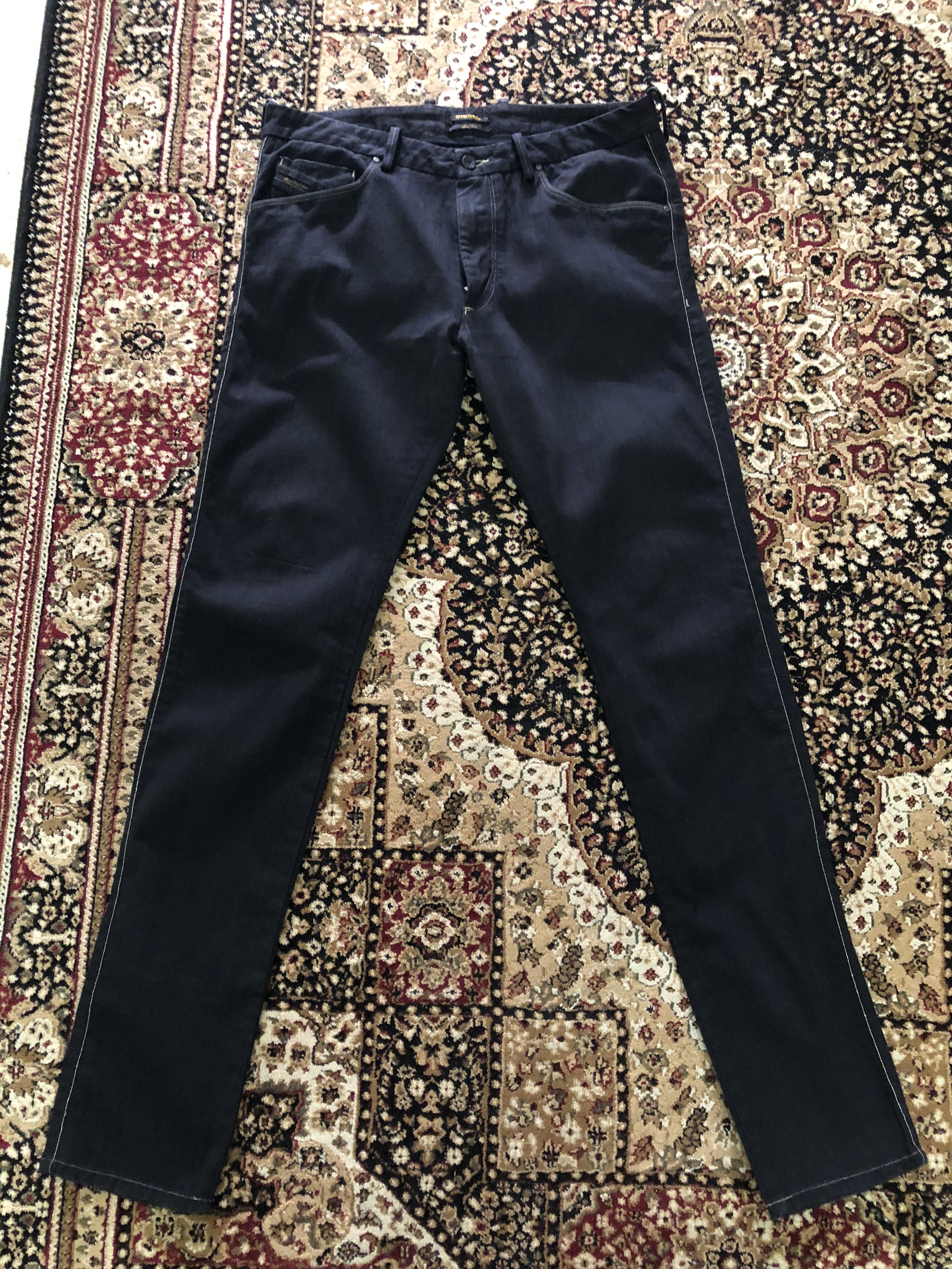 Diesel Black Gold Diesel Black Gold Made in Tunisia Skinny Black Denim Jeans Size US 33 - 1 Thumbnail