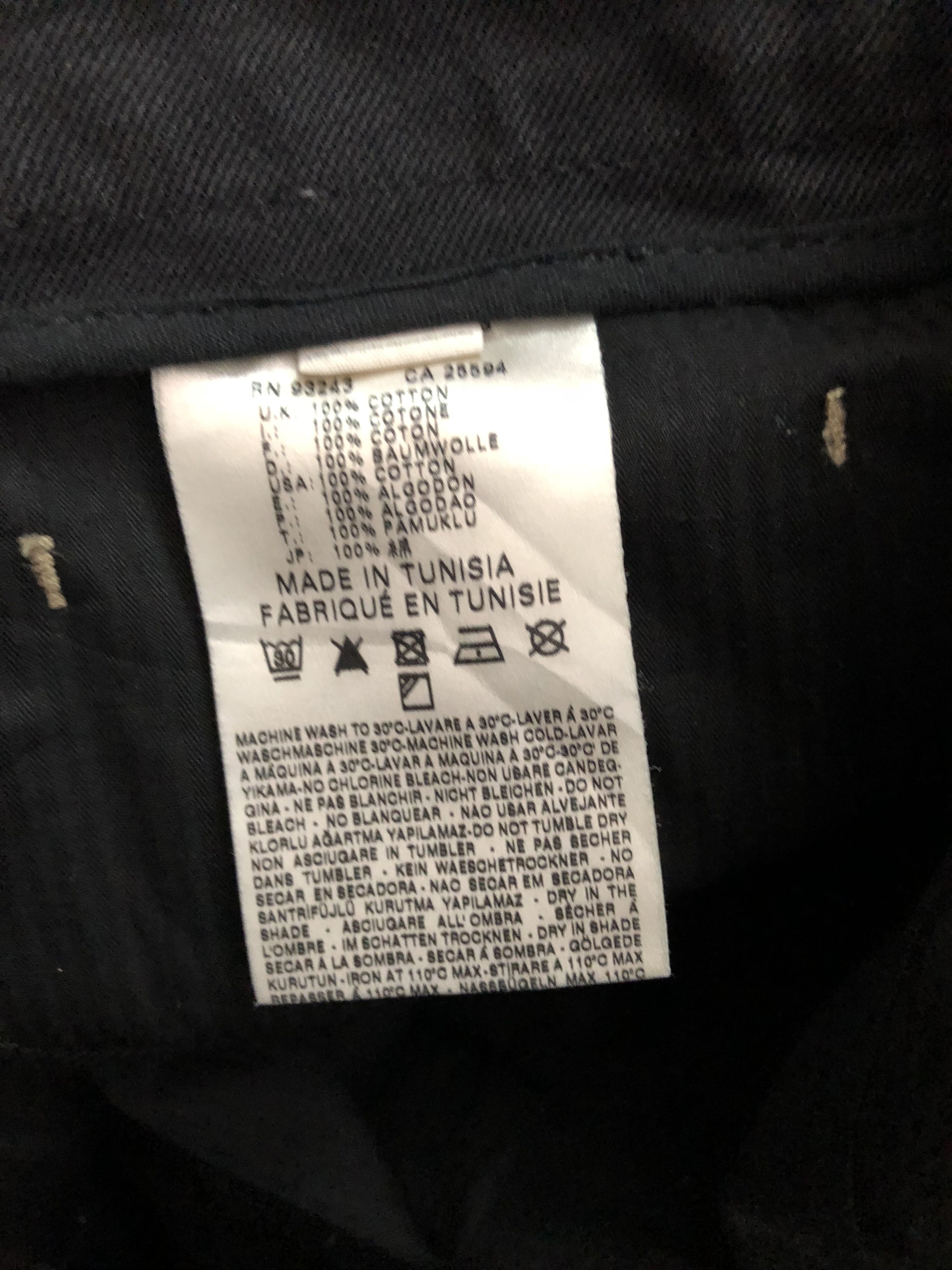 Diesel Black Gold Diesel Black Gold Made in Tunisia Skinny Black Denim Jeans Size US 33 - 19 Thumbnail