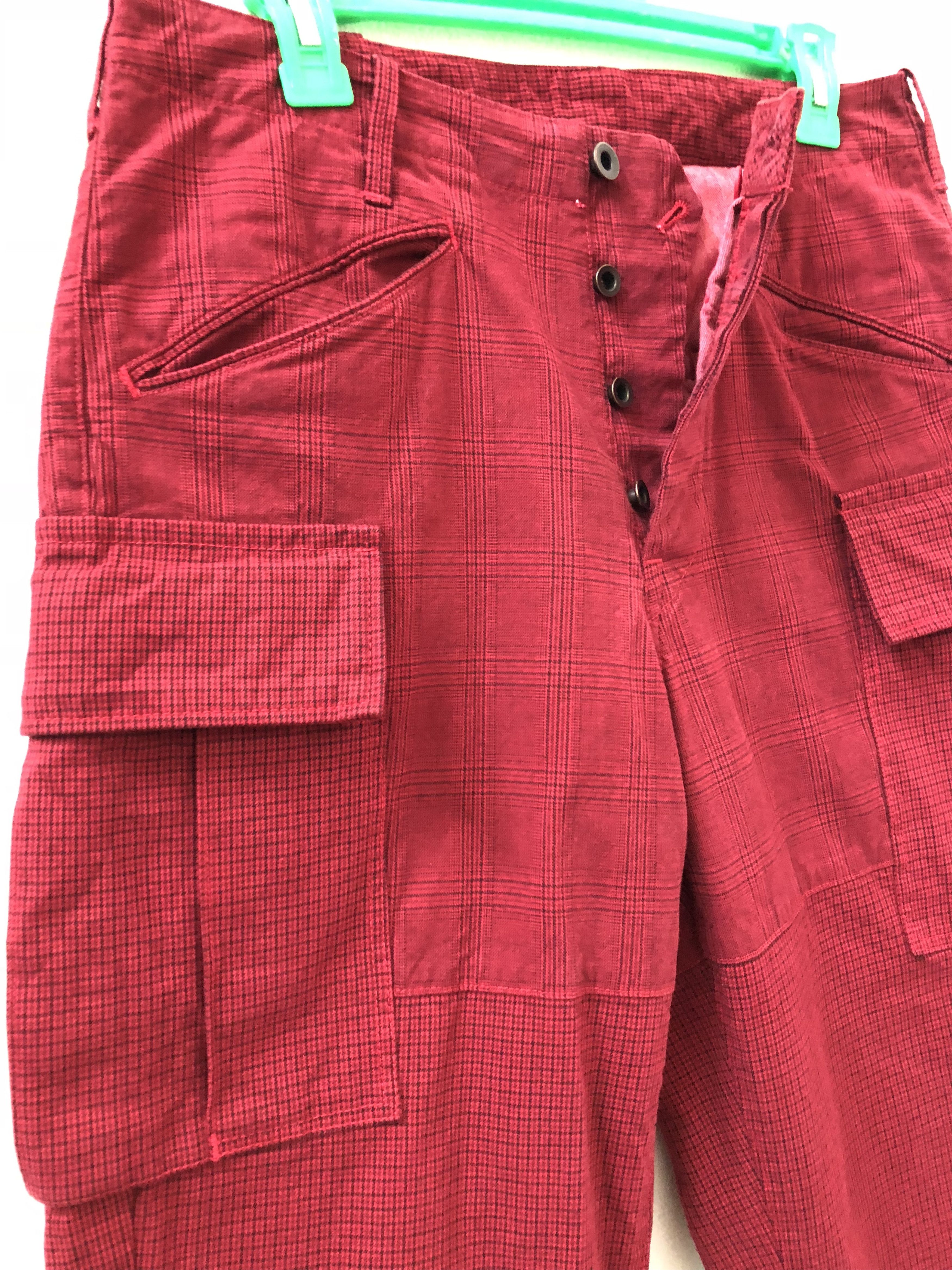 BRU NA BOINNE Bru Na Boinne Japan Red Tartan Checks Cargo Trouser Size US 30 / EU 46 - 4 Thumbnail