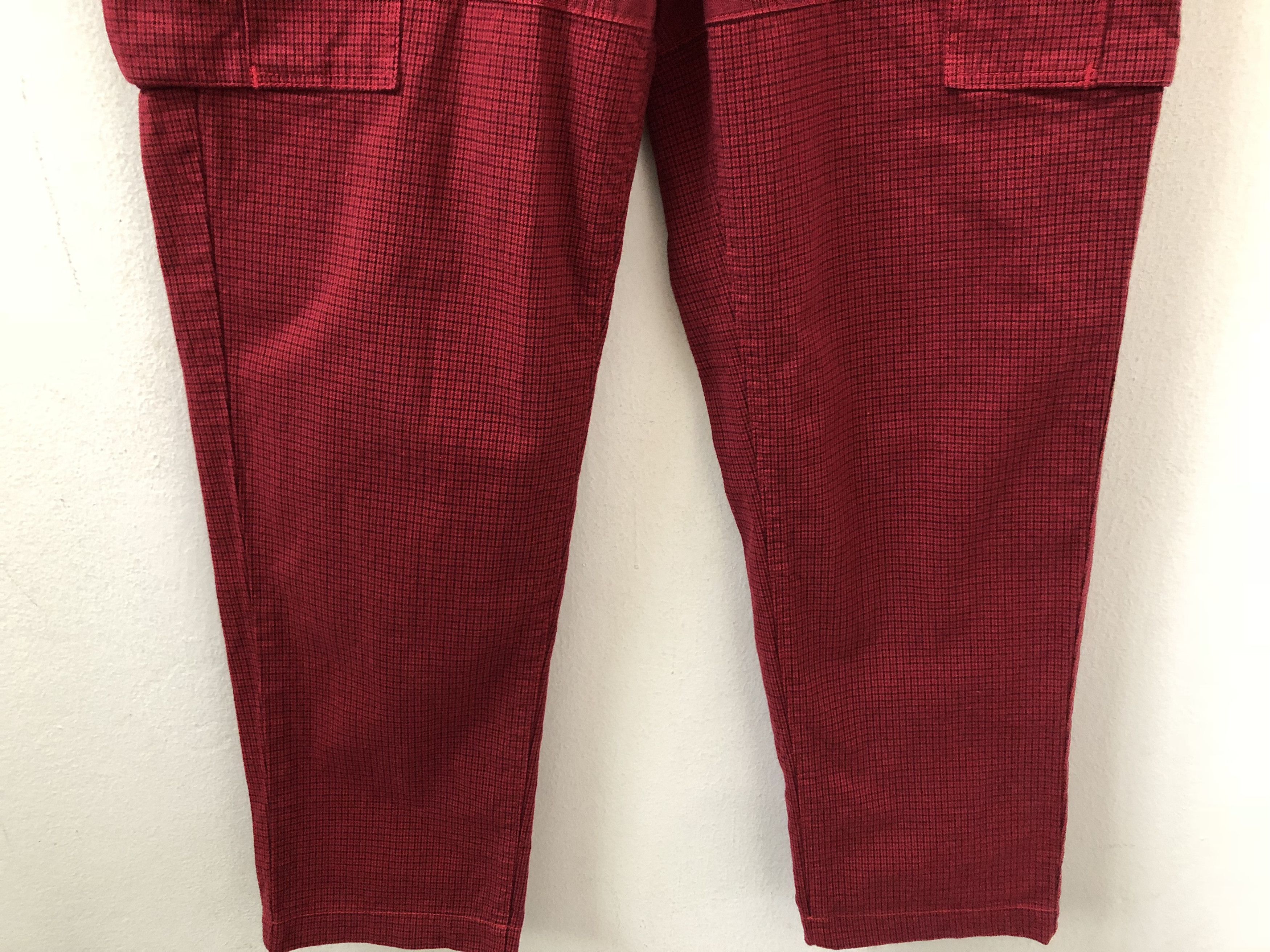 BRU NA BOINNE Bru Na Boinne Japan Red Tartan Checks Cargo Trouser Size US 30 / EU 46 - 3 Thumbnail