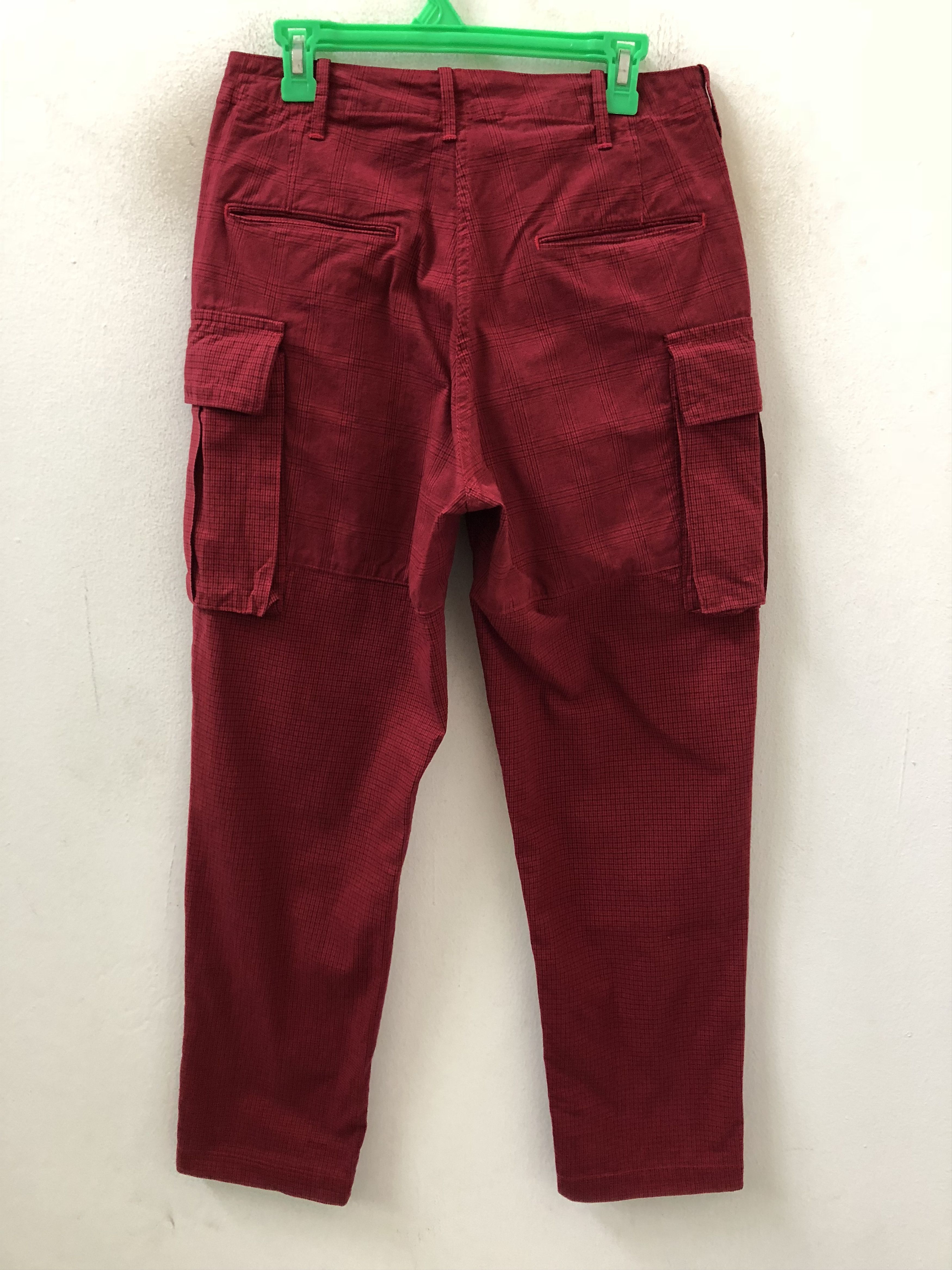 BRU NA BOINNE Bru Na Boinne Japan Red Tartan Checks Cargo Trouser Size US 30 / EU 46 - 5 Thumbnail