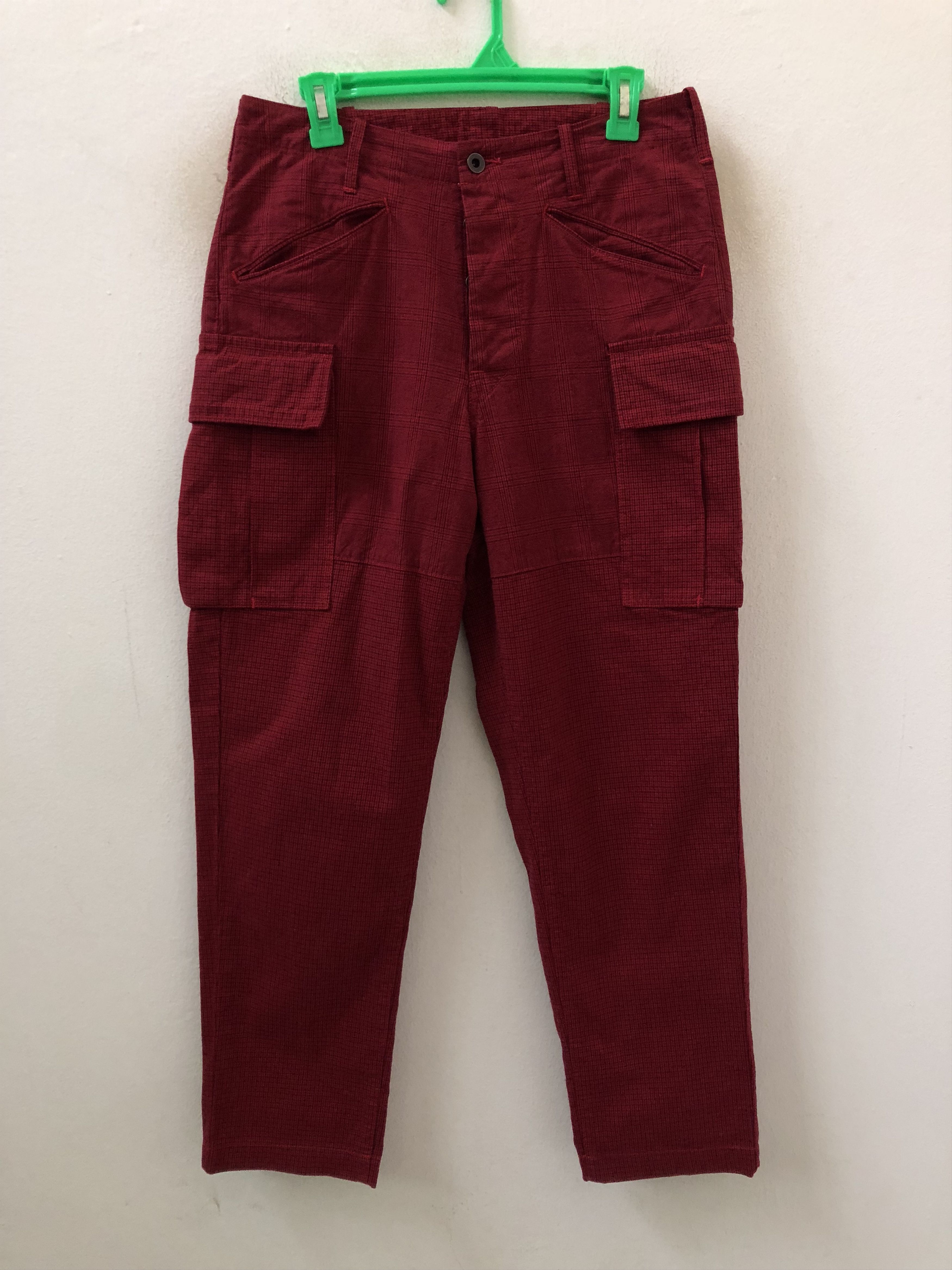 BRU NA BOINNE Bru Na Boinne Japan Red Tartan Checks Cargo Trouser Size US 30 / EU 46 - 1 Thumbnail