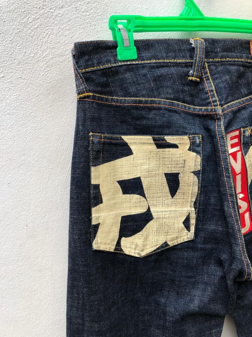 Evisu 2001 Evisu Spell Out Kanji Painter Selvedge Denim Jeans Size US 30 / EU 46 - 3 Thumbnail