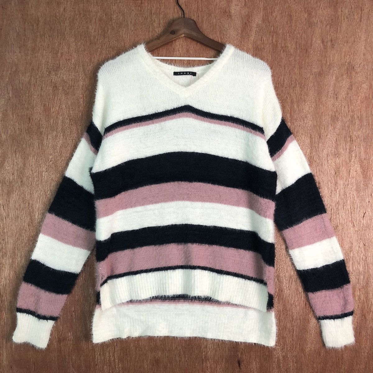 Solid and Striped INGNI Multicolor Stripe Mohair Knitwear Size US M / EU 48-50 / 2 - 3 Thumbnail