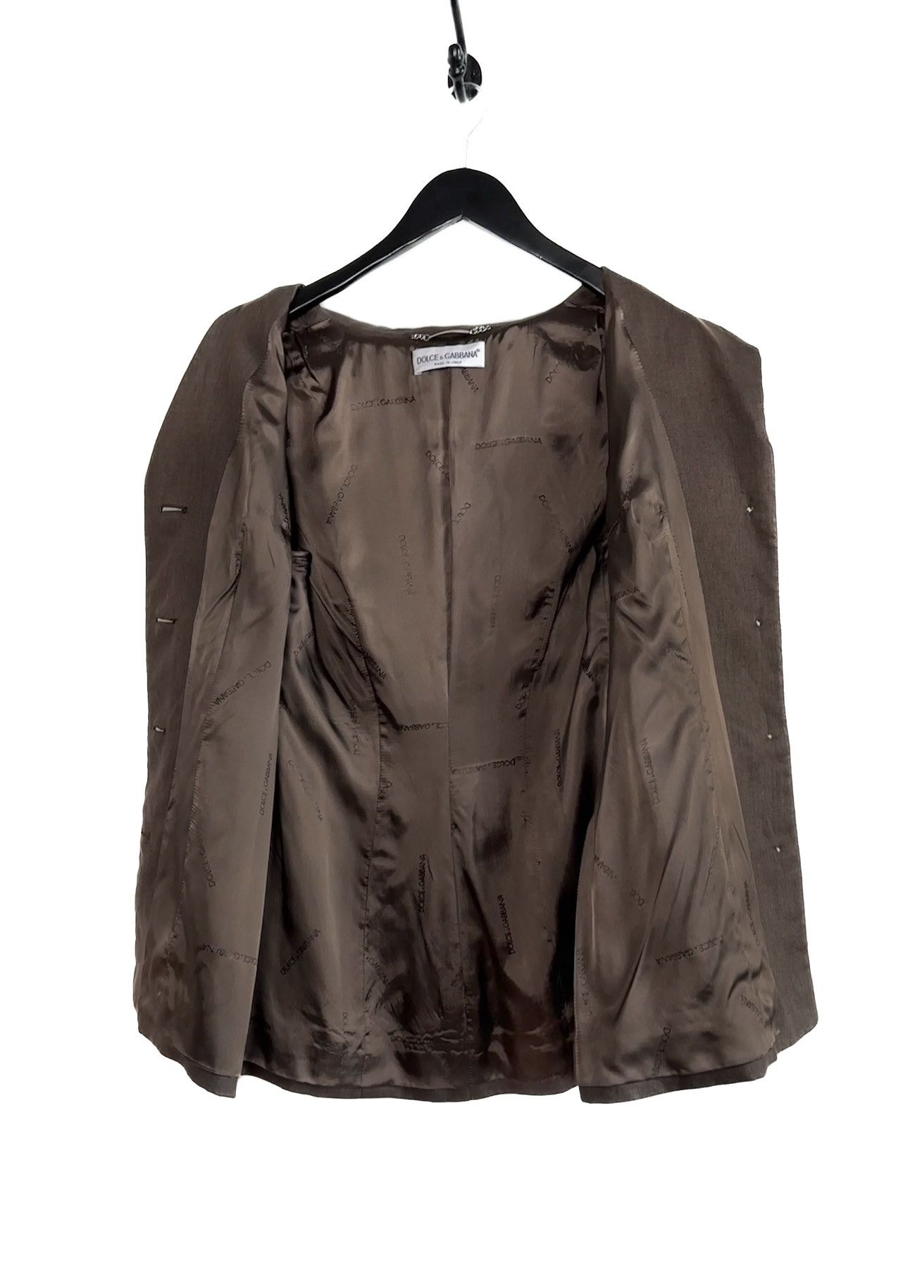 Dolce & Gabbana Dolce & Gabbana Vintage Brown Linen Cropped Sleeves Blazer Size M / US 6-8 / IT 42-44 - 4 Thumbnail