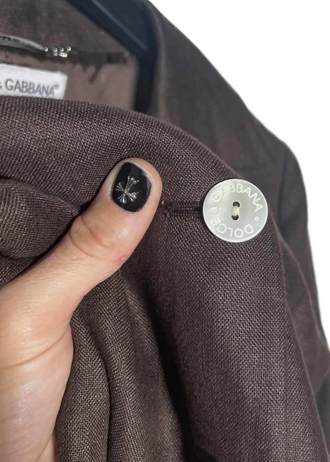 Dolce & Gabbana Dolce & Gabbana Vintage Brown Linen Cropped Sleeves Blazer Size M / US 6-8 / IT 42-44 - 5 Thumbnail