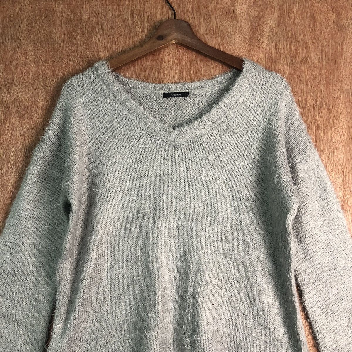 Japanese Brand L'espair Grey Mohair Soft Fur Shaggy Knitwear Size US M / EU 48-50 / 2 - 2 Thumbnail