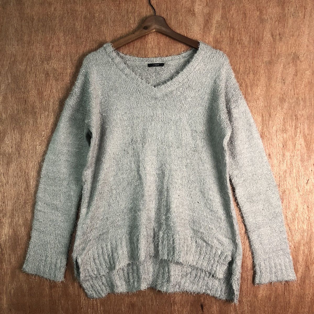 Japanese Brand L'espair Grey Mohair Soft Fur Shaggy Knitwear Size US M / EU 48-50 / 2 - 3 Thumbnail
