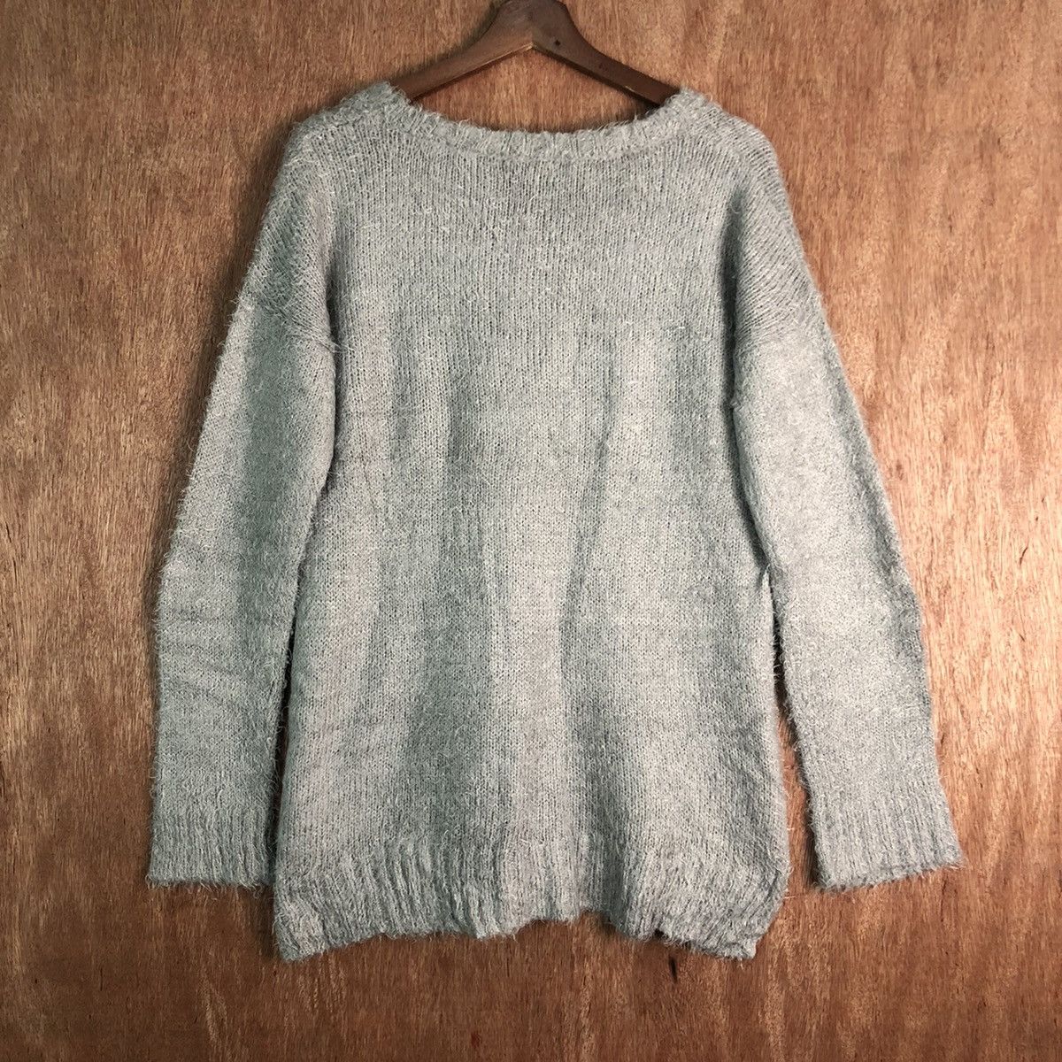 Japanese Brand L'espair Grey Mohair Soft Fur Shaggy Knitwear Size US M / EU 48-50 / 2 - 9 Thumbnail