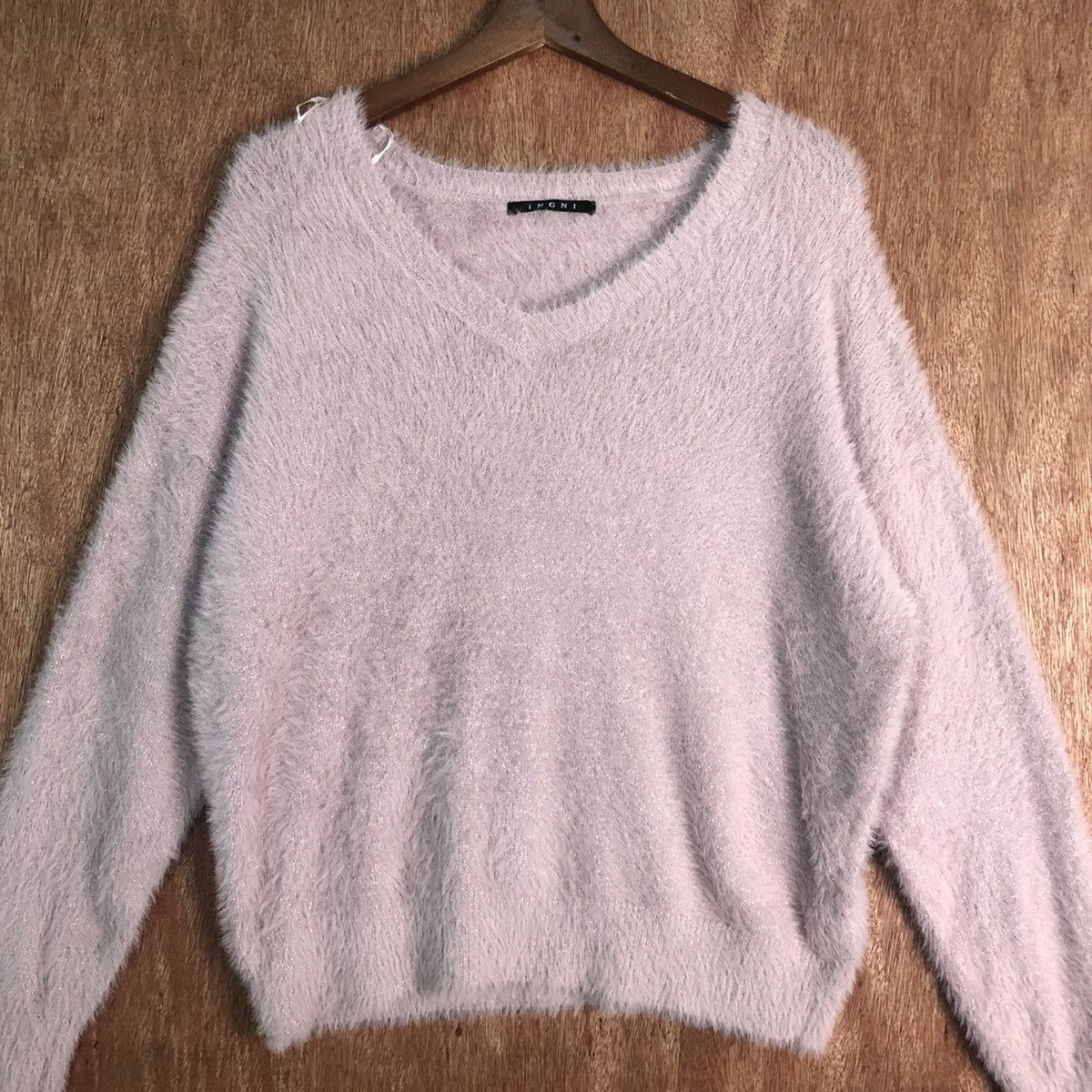 Homespun Knitwear Ingni Light Pink Mohair Shag Shaggy Knitwear Size US M / EU 48-50 / 2 - 3 Thumbnail