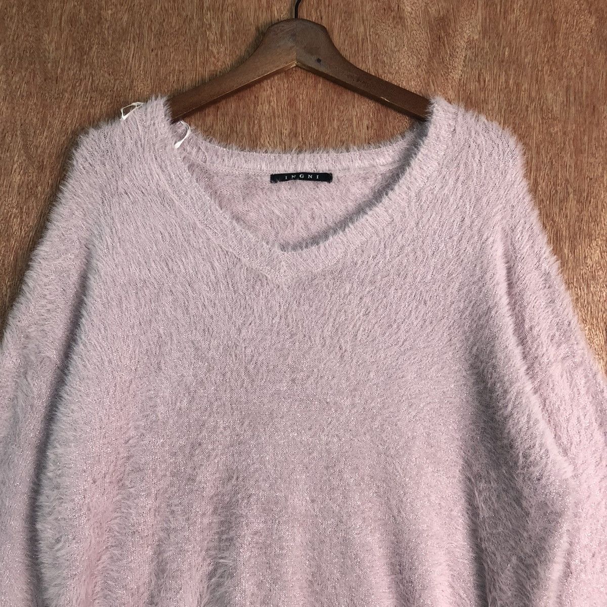 Homespun Knitwear Ingni Light Pink Mohair Shag Shaggy Knitwear Size US M / EU 48-50 / 2 - 2 Thumbnail