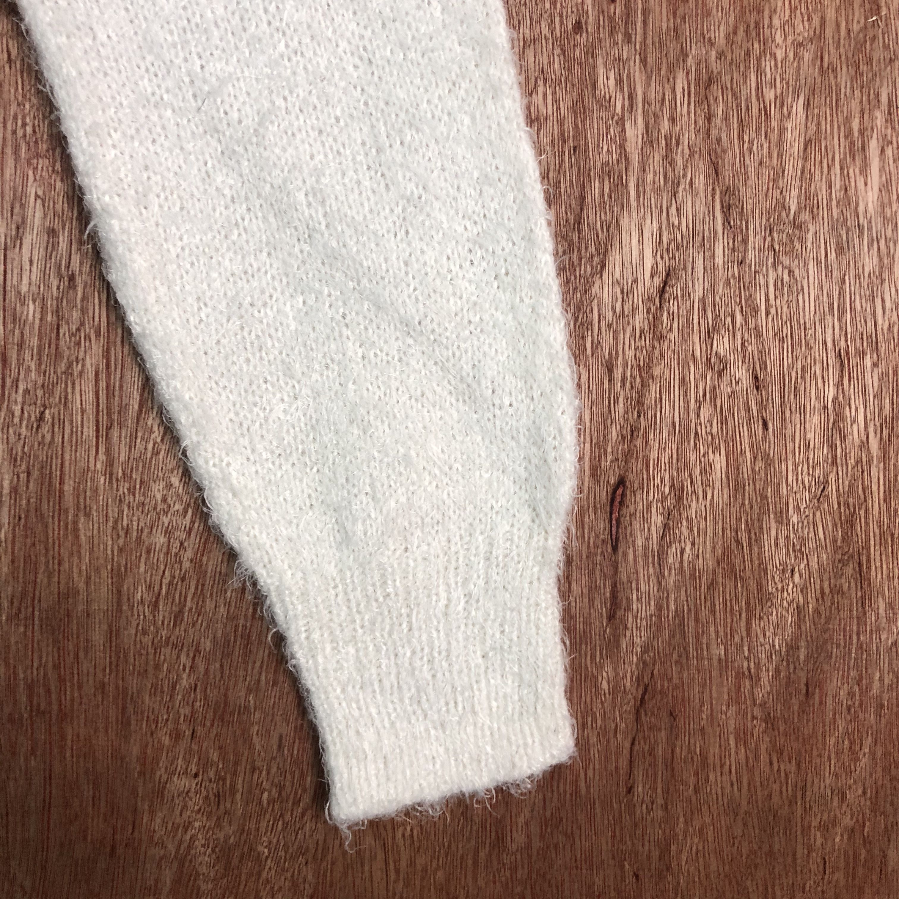 Homespun Knitwear × Japanese Brand × White's Boots Japan GU White Mohair Knitwear Size US S / EU 44-46 / 1 - 4 Thumbnail