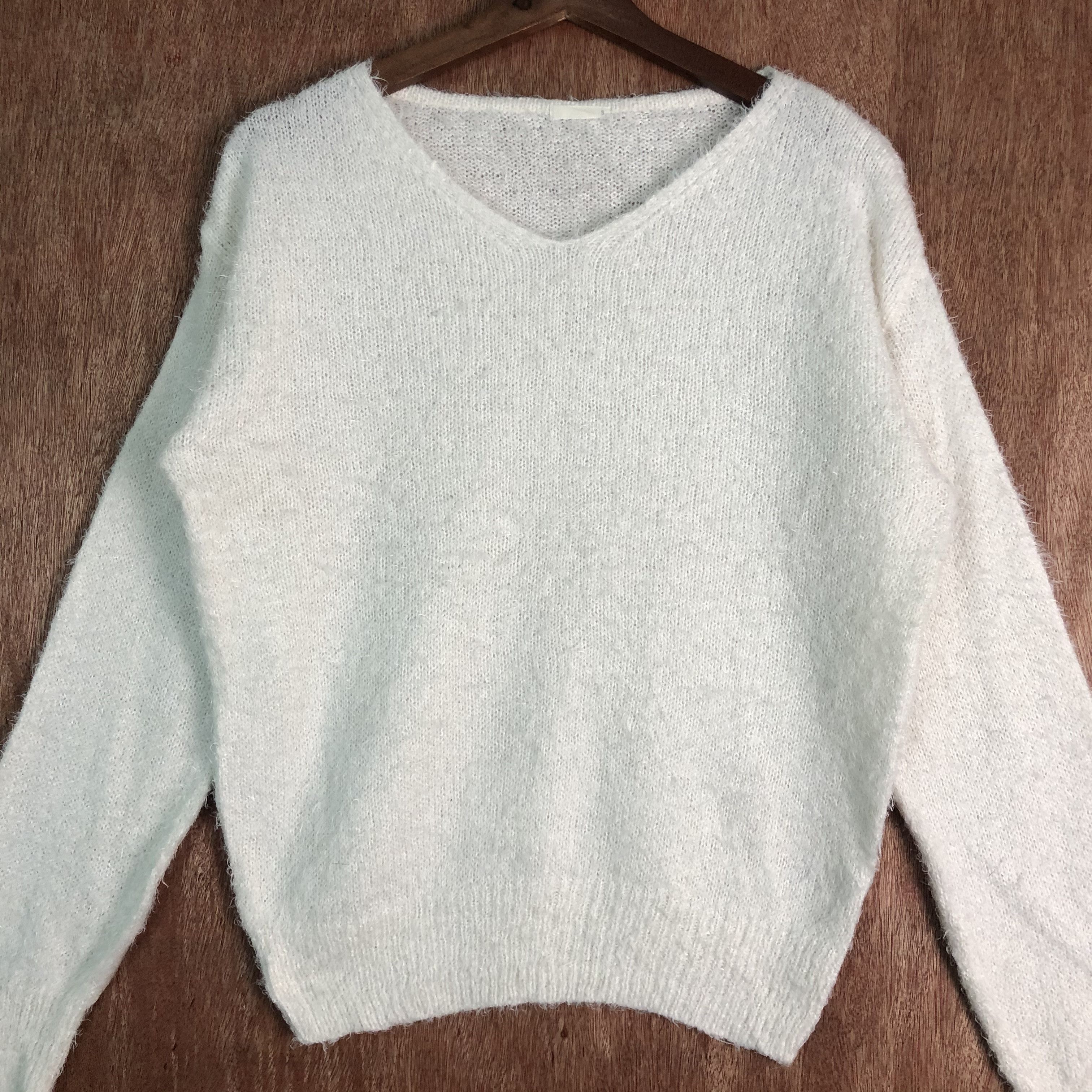 Homespun Knitwear × Japanese Brand × White's Boots Japan GU White Mohair Knitwear Size US S / EU 44-46 / 1 - 3 Thumbnail