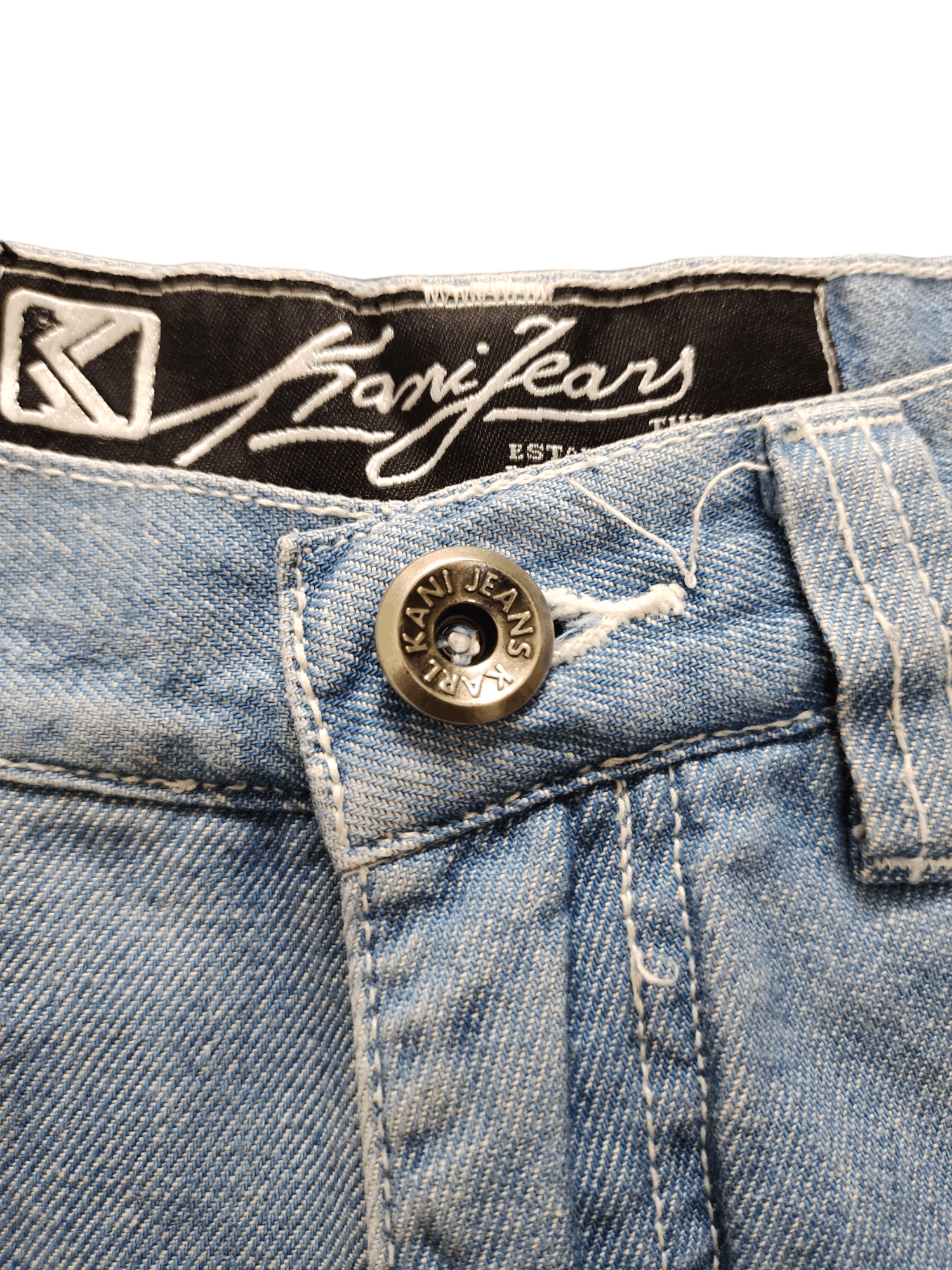 Karl Kani Baggy Jeans 90s Karl Kani Wide Leg Jeans Y2k Hip Hop rapper Size US 31 - 15 Thumbnail