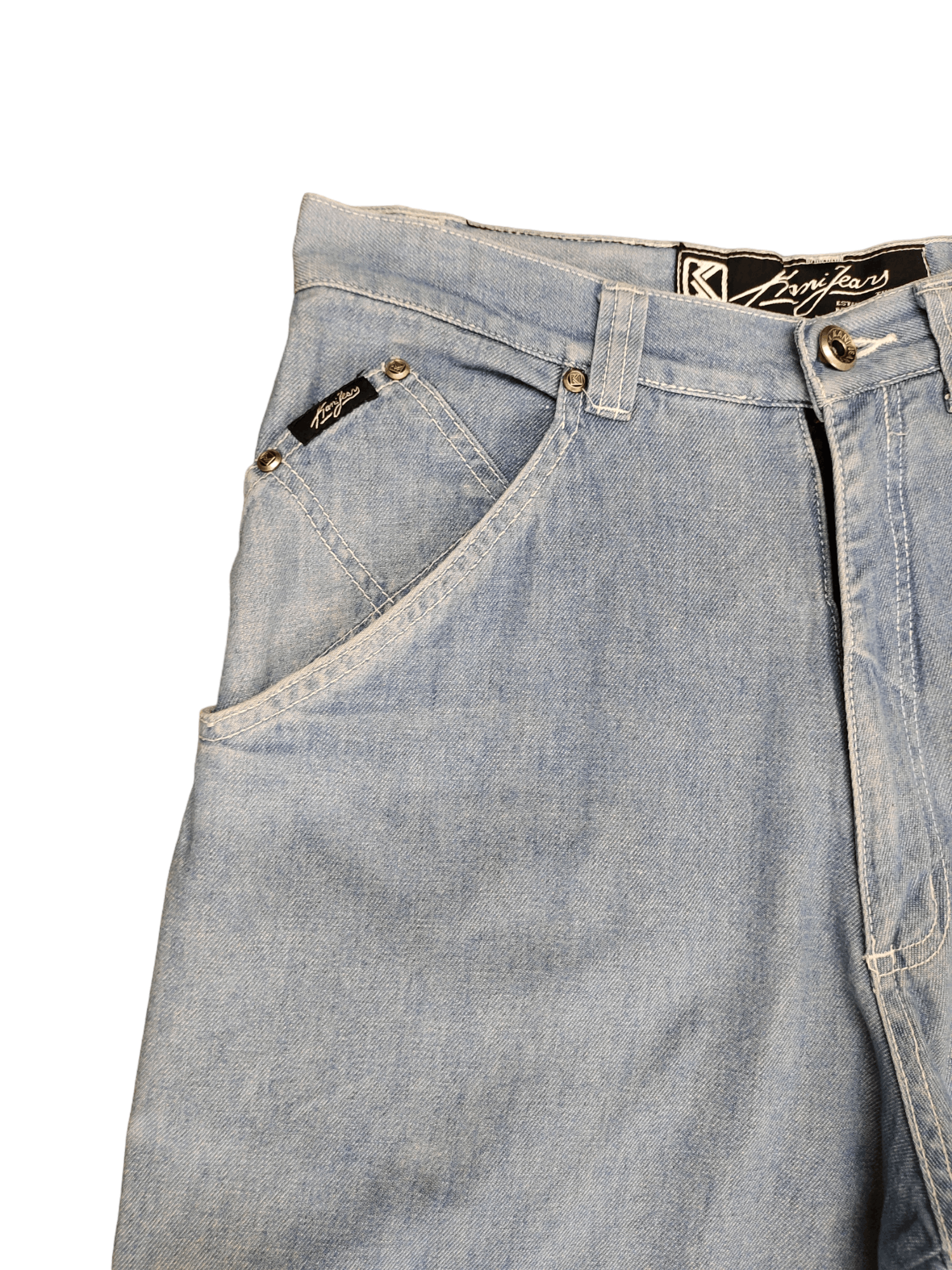 Karl Kani Baggy Jeans 90s Karl Kani Wide Leg Jeans Y2k Hip Hop rapper Size US 31 - 4 Thumbnail