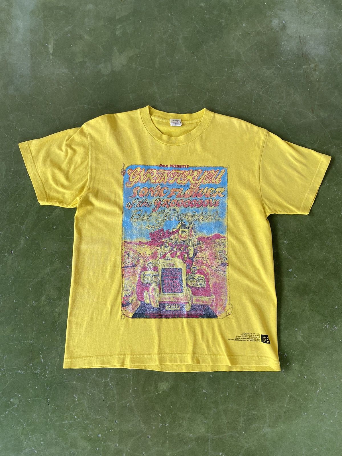 image of Rna Presents Band Tees in Yellow, Men's (Size Large)