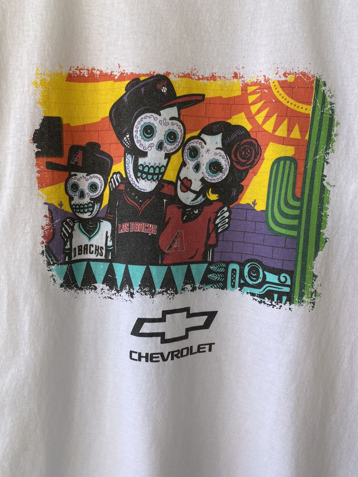 Vintage Vintage Chevrolet Art Sugar Skull T-Shirt Size US M / EU 48-50 / 2 - 4 Thumbnail