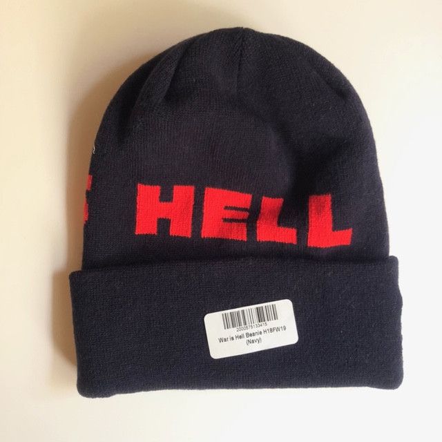 Noah Noah WAR IS HELL Beanie NAVY Size ONE SIZE - 2 Thumbnail