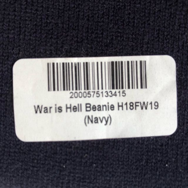 Noah Noah WAR IS HELL Beanie NAVY Size ONE SIZE - 3 Thumbnail