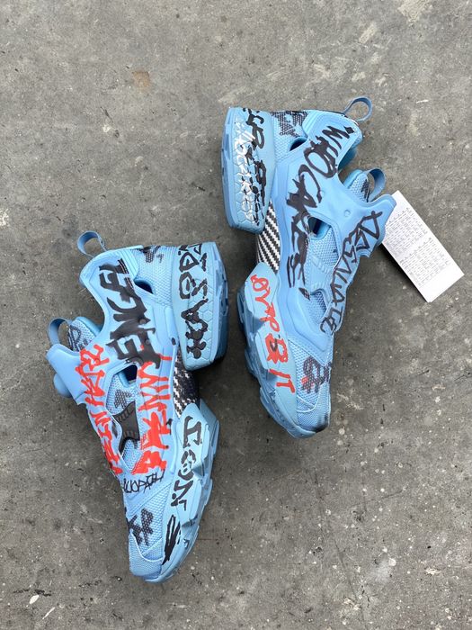 Vetements x Reebok InstaPump Fury Graffiti Sneakers size 6.5