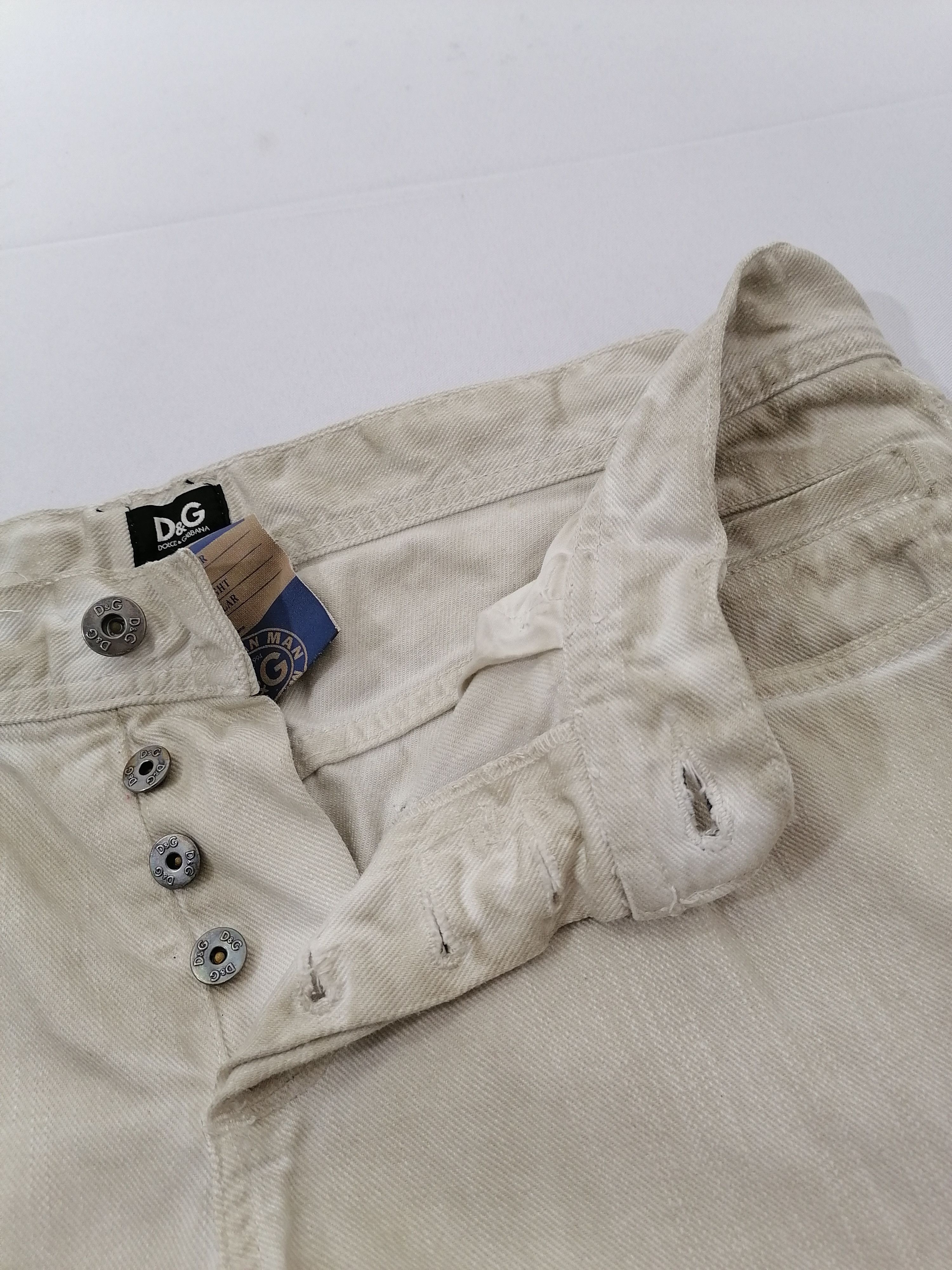 Dolce & Gabbana × Vintage Dolce & Gabbana Damaged Style Fly Button Jeans Size US 36 / EU 52 - 4 Thumbnail