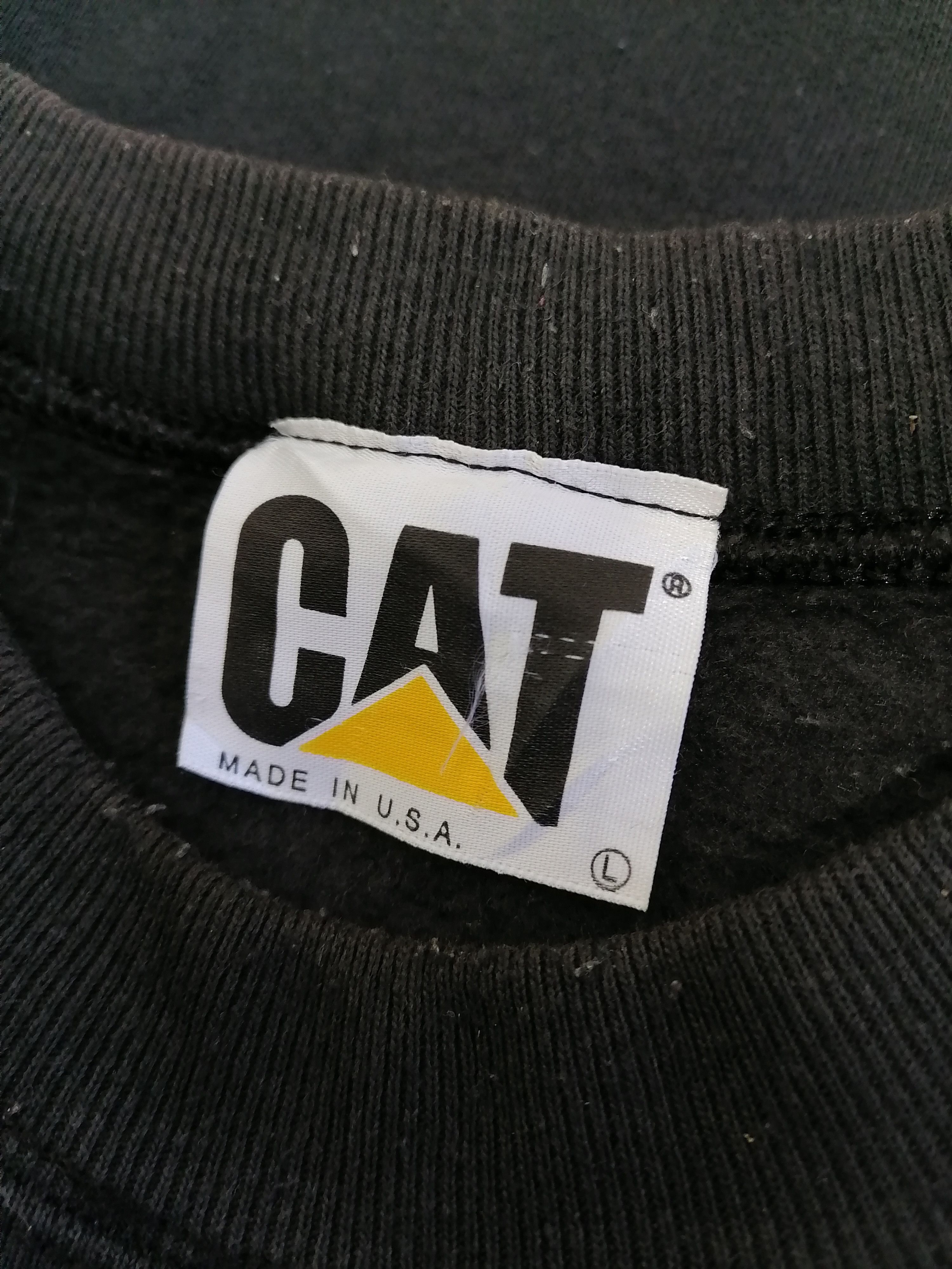 Caterpillar × Vintage Vintage 90s Cat Caterpillar Sweatshirt Size US L / EU 52-54 / 3 - 4 Thumbnail