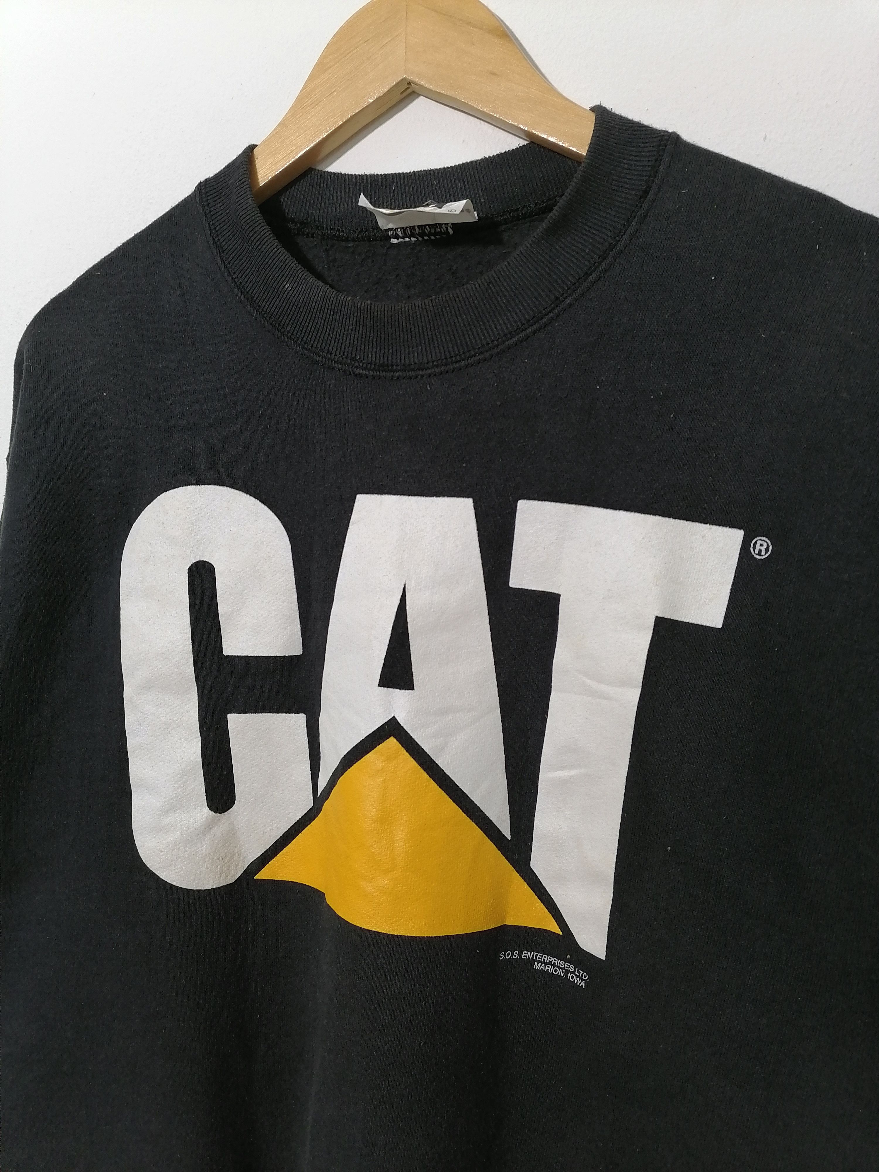 Caterpillar × Vintage Vintage 90s Cat Caterpillar Sweatshirt Size US L / EU 52-54 / 3 - 3 Thumbnail