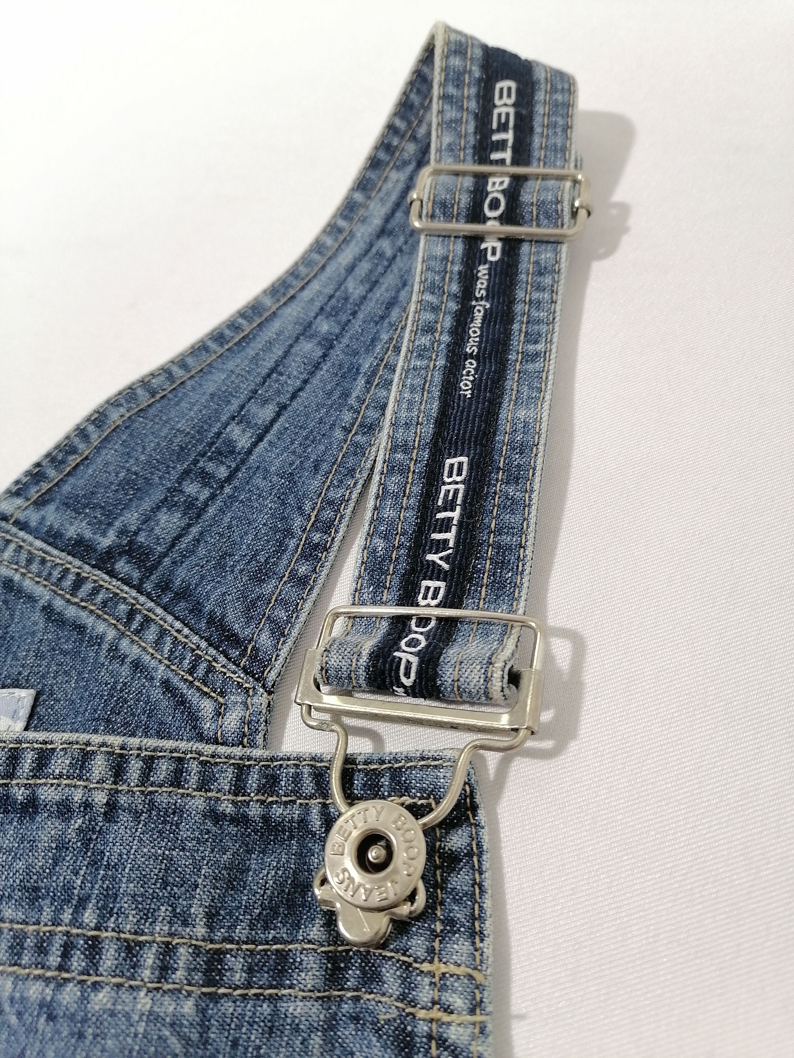 Cartoon Network × Vintage Betty Boop Denim Jumpsuit Jeans Size US 35 - 4 Thumbnail