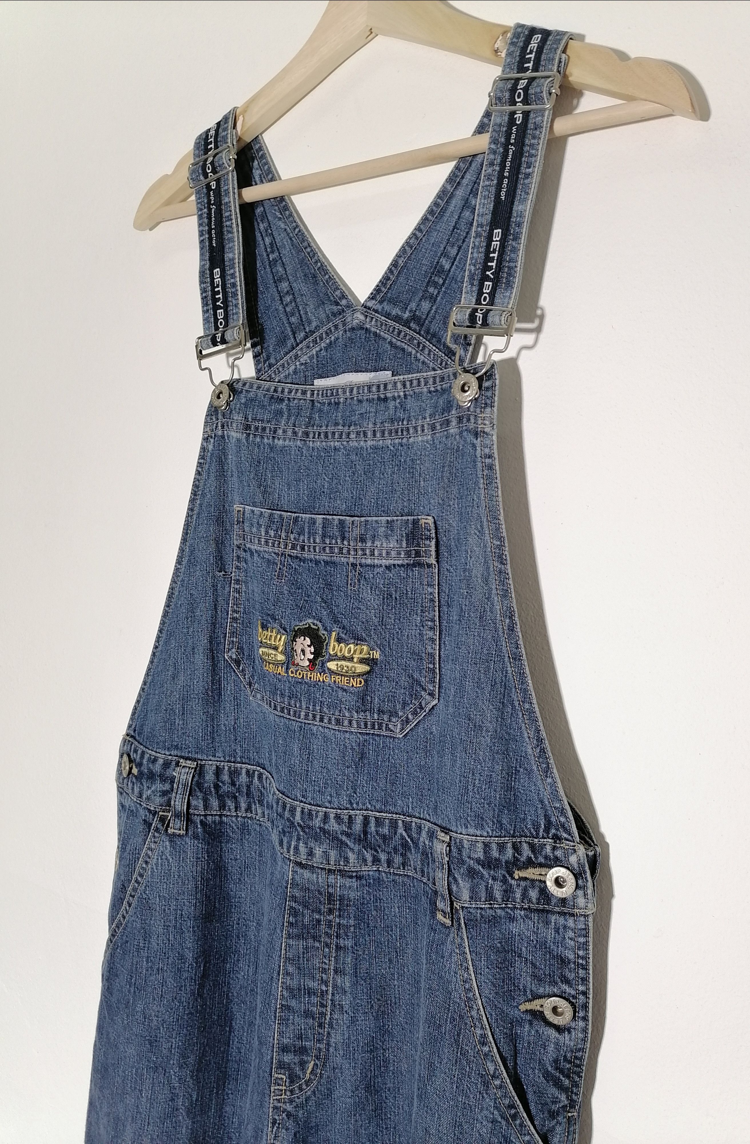 Cartoon Network × Vintage Betty Boop Denim Jumpsuit Jeans Size US 35 - 3 Thumbnail