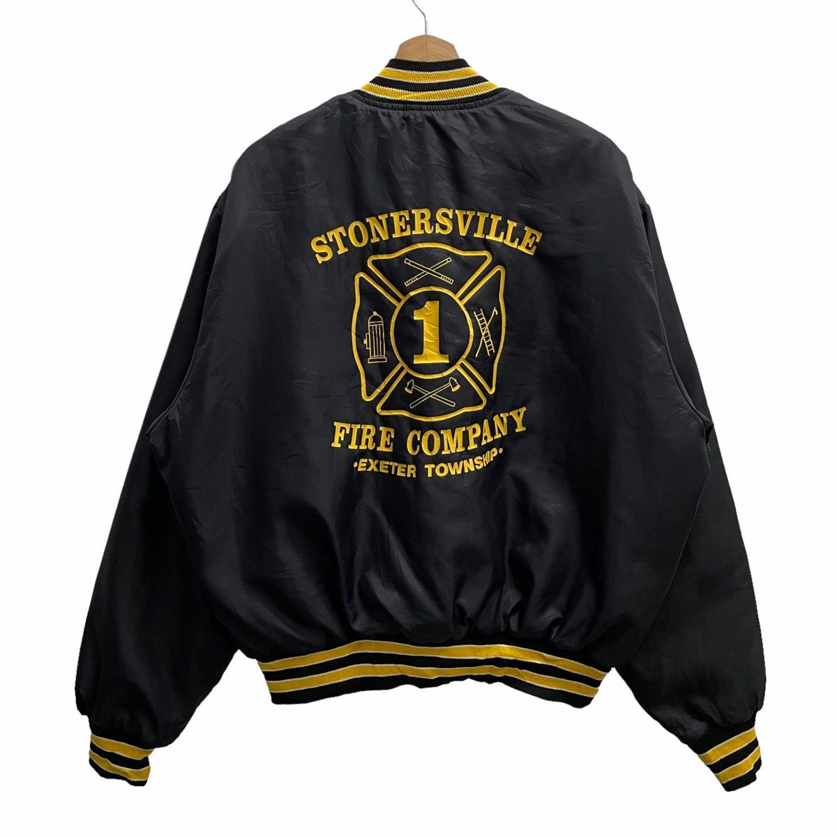 Holloway × Vintage 💥80s STONERSVILLE FIRE COMPANY VARSITY JACKET Size US XL / EU 56 / 4 - 1 Thumbnail