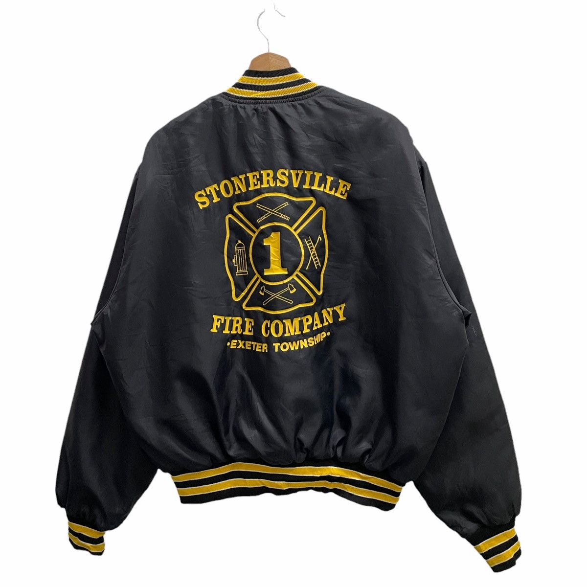 Holloway × Vintage 💥80s STONERSVILLE FIRE COMPANY VARSITY JACKET Size US XL / EU 56 / 4 - 2 Thumbnail