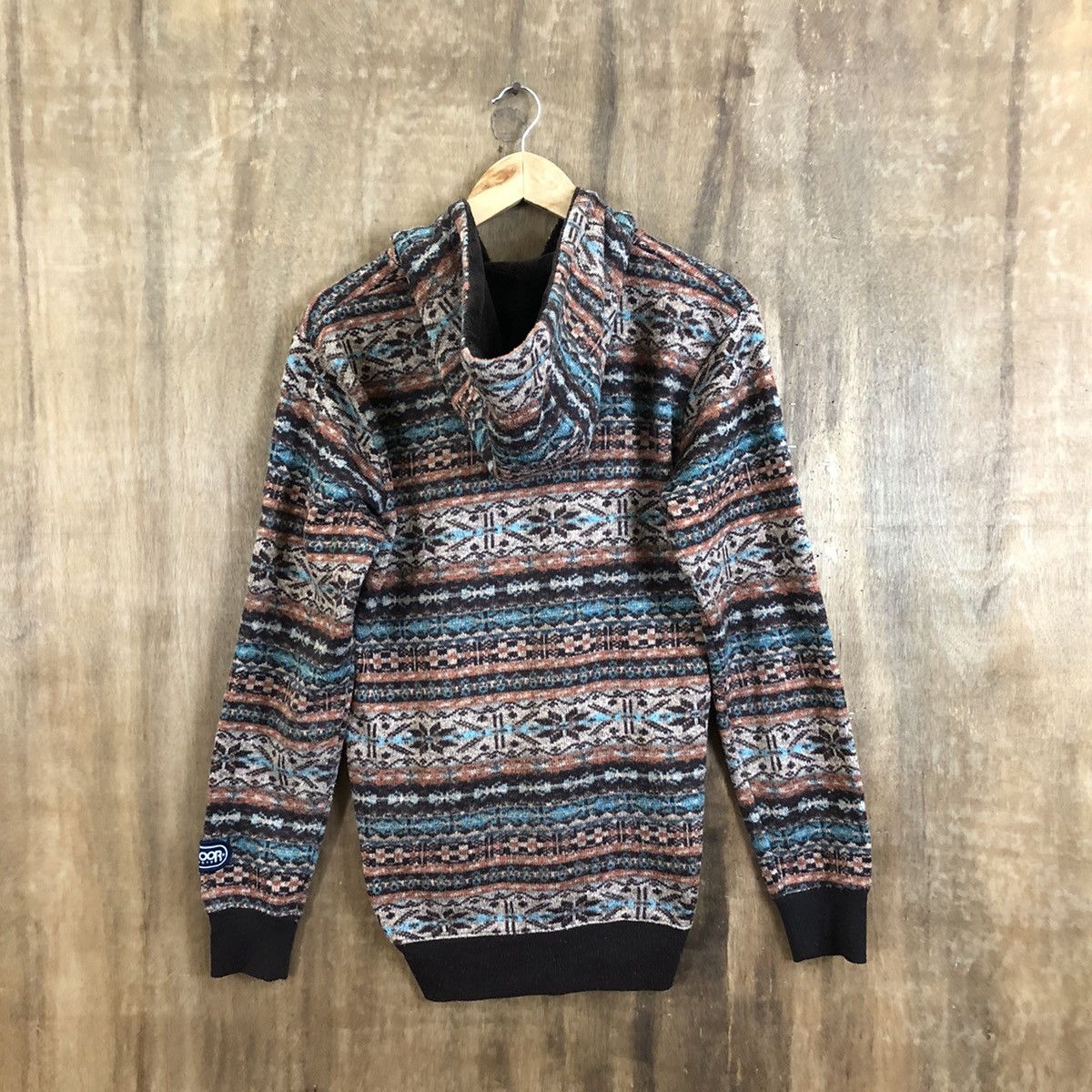 Japanese Brand Multicolor Hoodies Brown Faded Knitwear #137 Size US L / EU 52-54 / 3 - 8 Thumbnail