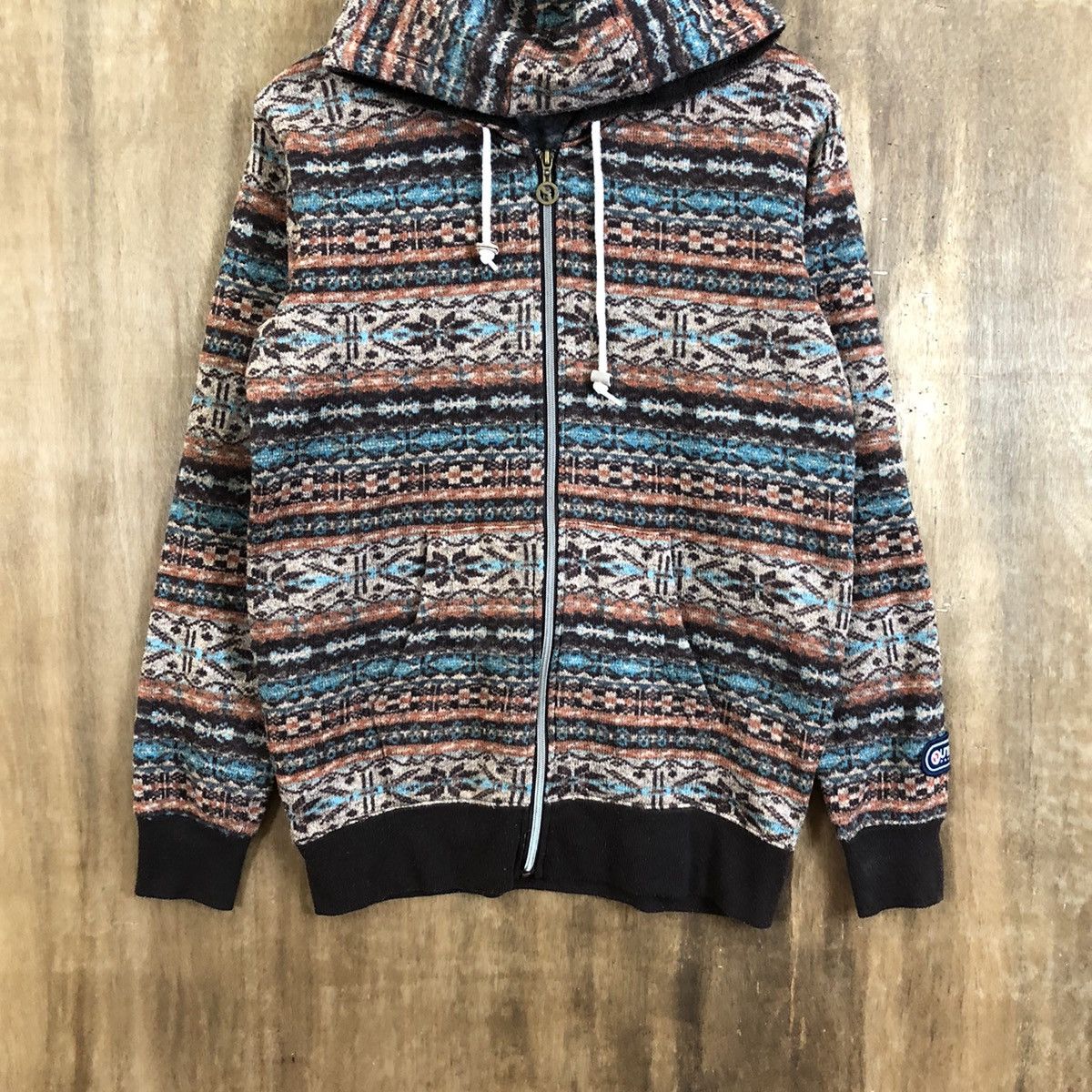 Japanese Brand Multicolor Hoodies Brown Faded Knitwear #137 Size US L / EU 52-54 / 3 - 3 Thumbnail