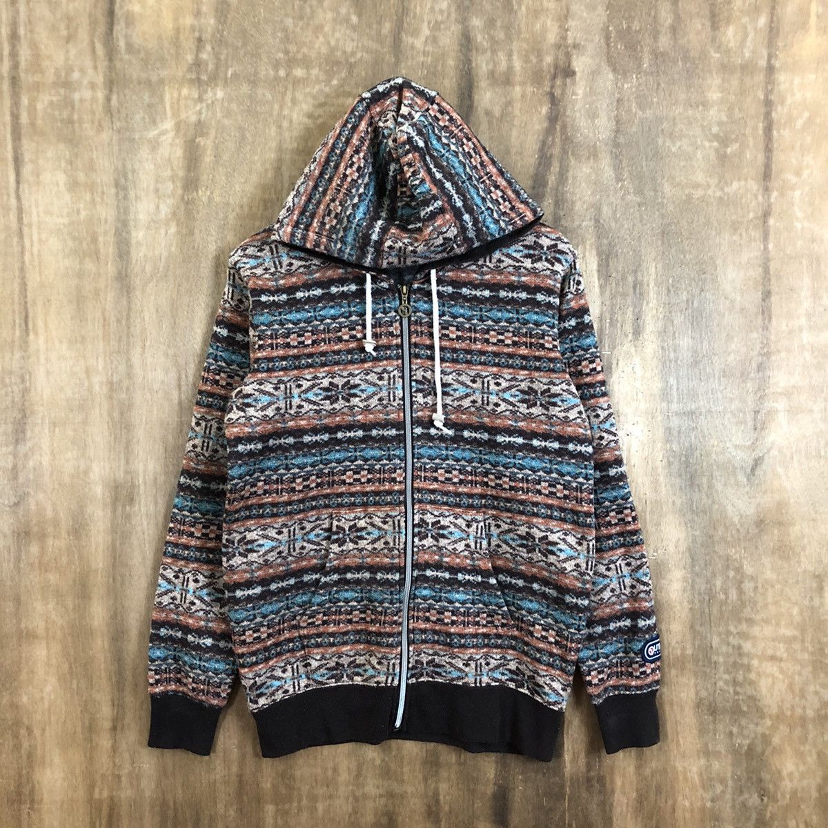 Japanese Brand Multicolor Hoodies Brown Faded Knitwear #137 Size US L / EU 52-54 / 3 - 1 Thumbnail